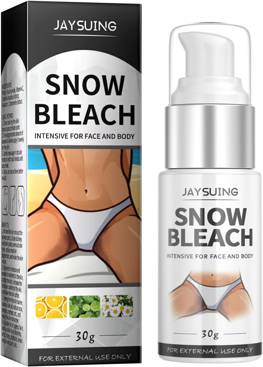 Snow Bleach Oil Skin Whitening and Brightening Serum for Underarm Thigh Bikini Area with Niacinamide Vitamin C Extracts image number 4