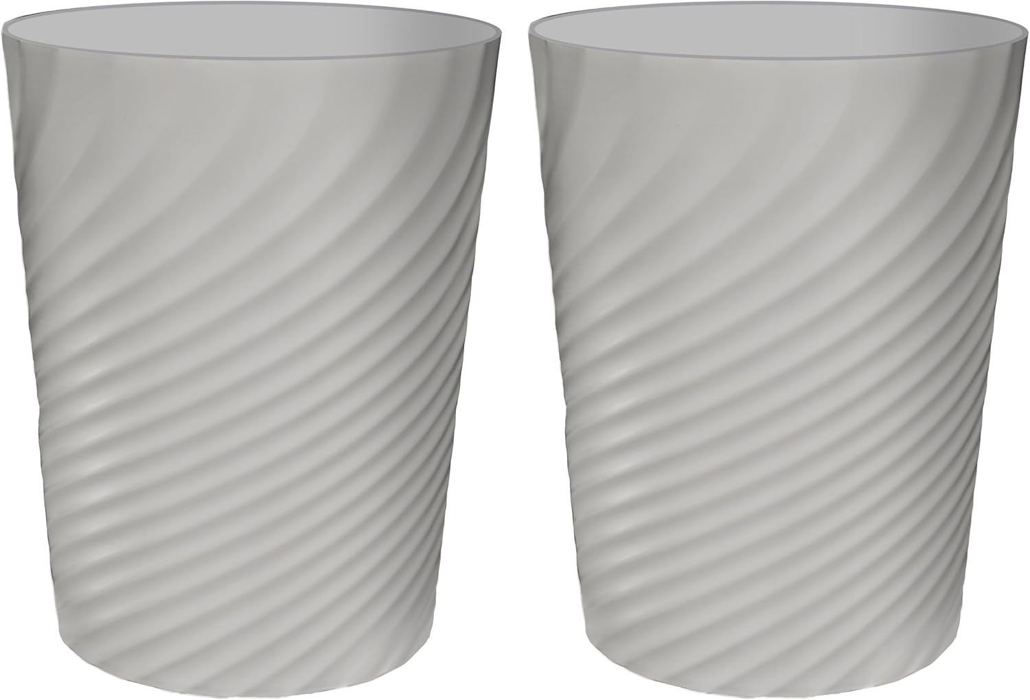 DAJITRE 1.8 Gallon Small Trash Can Wastebasket Recycling Bin Slim Profile for Compact Spaces Bathroom, Office, Bedroom, Kitchen (1.8 Gallon, Black)