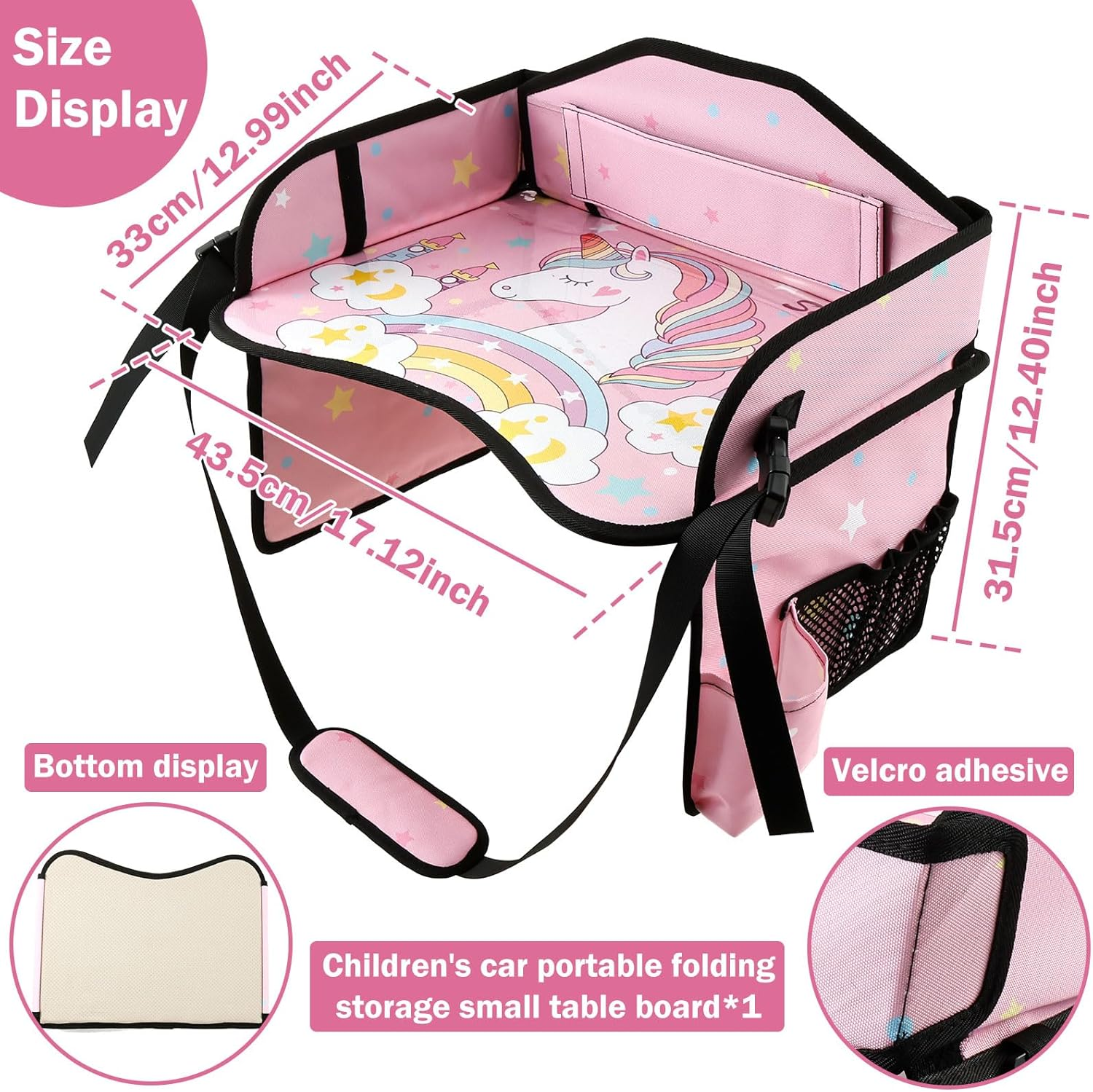 Enduring Car Seat Tray Portable Kid Travel Table Multifunctional Car Seat Tray Table for Children Road Trip Activity Kids Travel(Style2)