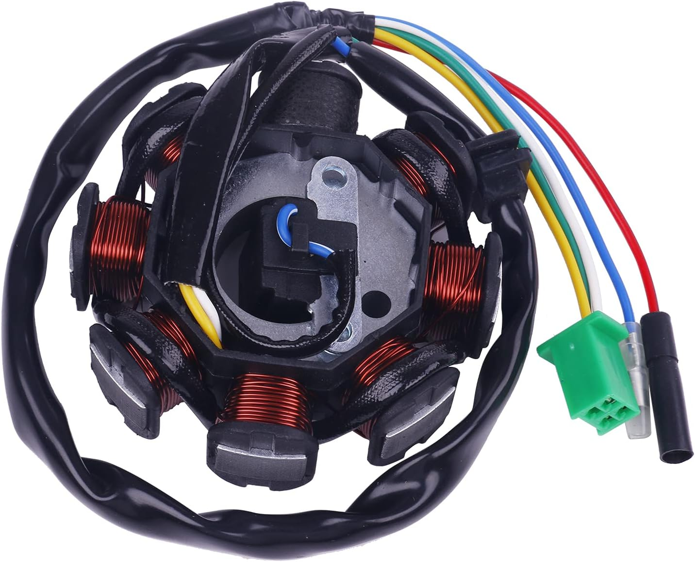 Glixal GY6 125Cc 150Cc 8 Coil Magneto Alternator Stator for 152QMI 157QMJ Chinese Scooter Moped ATV Go Kart Quad Engine Taotao Jonway Icebear Baja Coolster Lance SUNL Vento image number 2