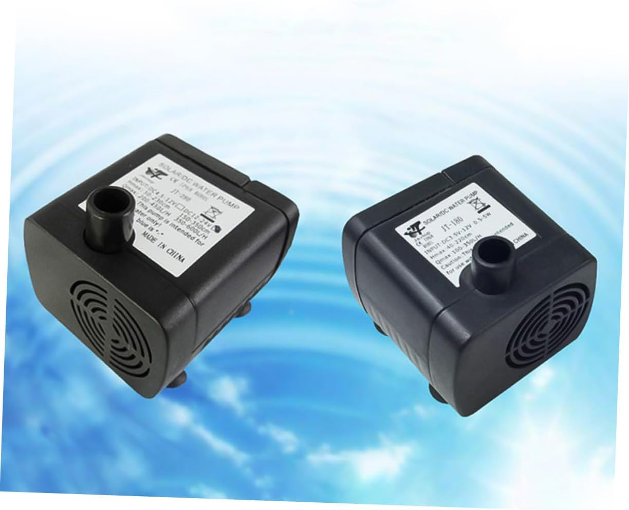 Totority Solar Powered Floating Water Fountain Pump for Garden Outdoor Landscape Miniature Fish Tank Aerobic Circulation No Battery Required Black