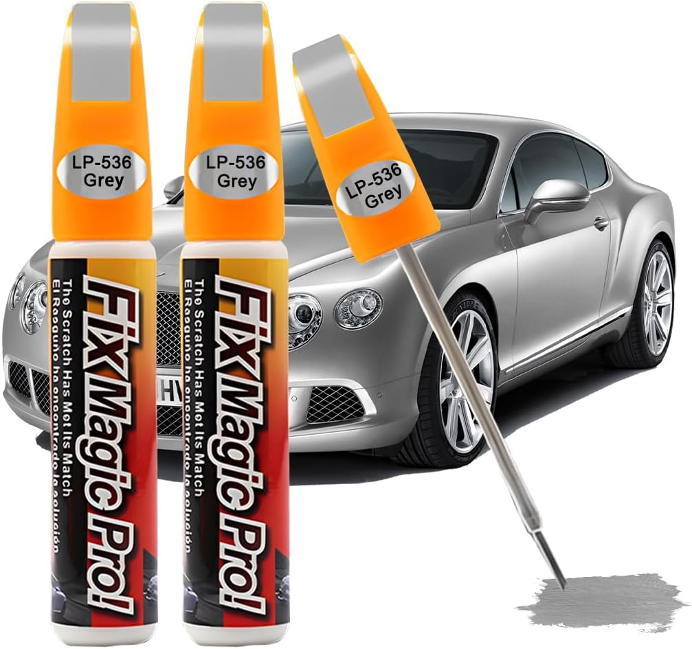 Touch up Paint for Car, Two-In-One Vehicle Fill Paint Pen, 0.4 Oz Quick and Easy Auto Minor Scratch Remover, Effective Car Repairng Gloss Accessories, Universal for SUV, Truck, Rv（Gray）