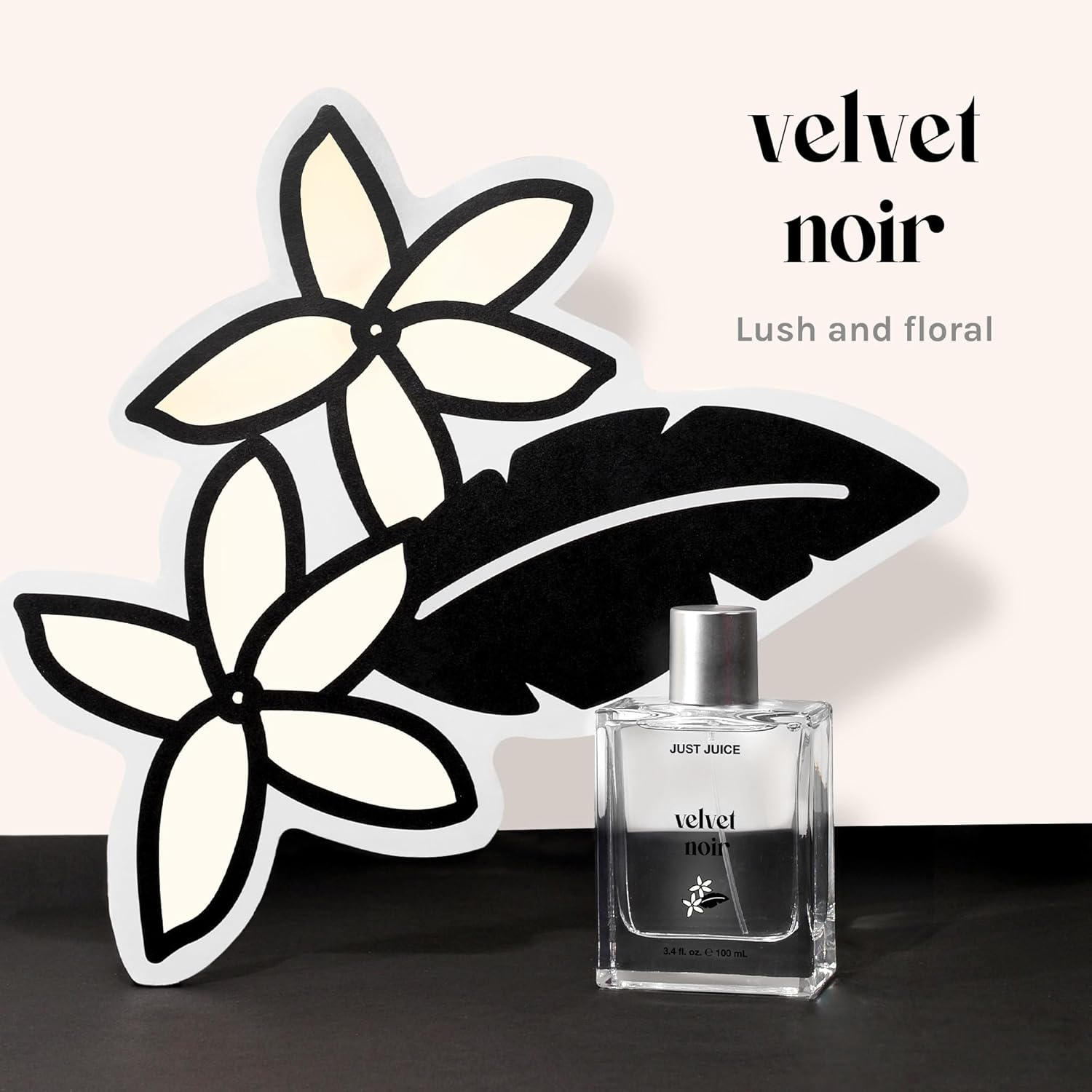 Just Juice Velvet Noir - Crisp Jasmine Perfume for Women and Men - Floral Musk Mini Travel Perfume with Apple, Rose, Geranium, Amber - 0.33 Oz image number 5