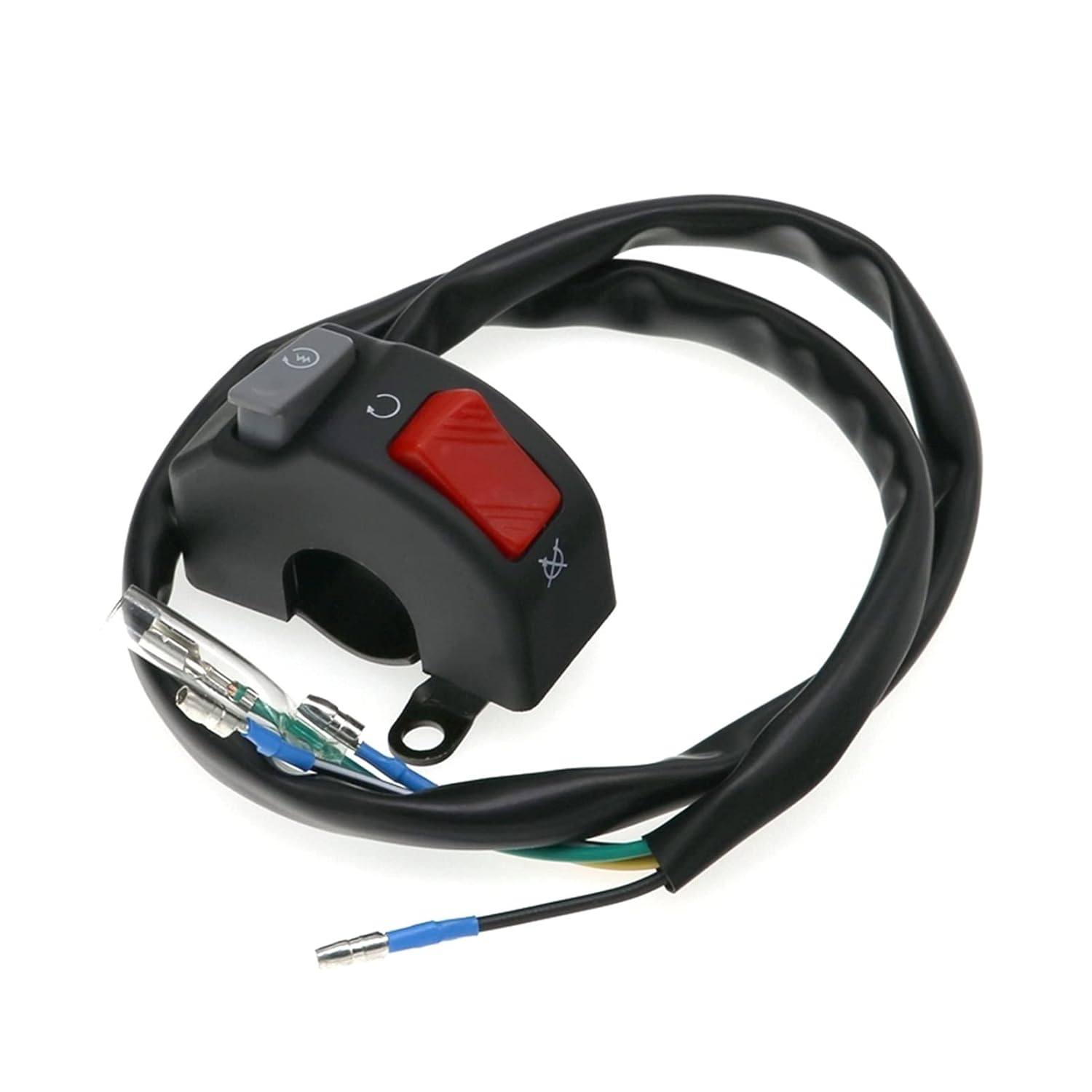 Downwind 12V Motorbike Switch Motorcycle Switches 7/8" 22Mm Handlebar Mount Headlight Fog Light Horn on off Start Kill Switch image number 3