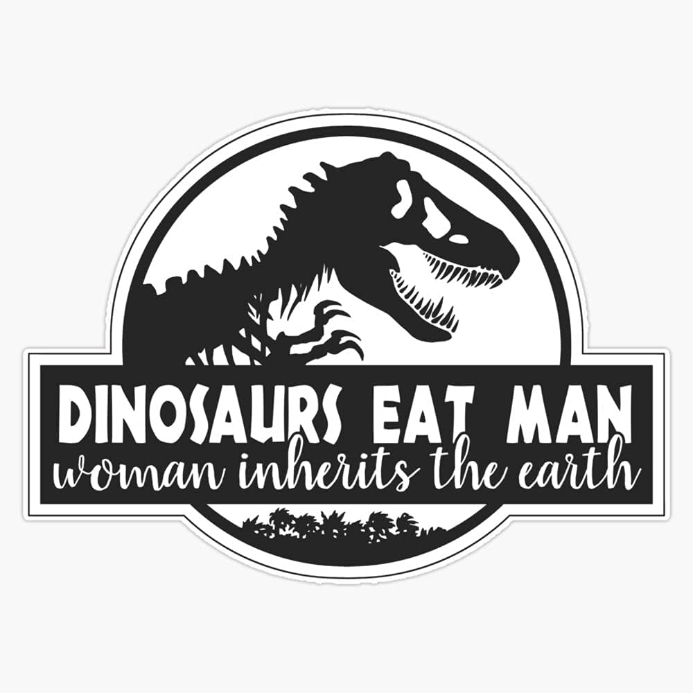 JB Print Dinosaurs Eat Man Vinyl Decal Sticker Car Waterproof Car Decal Bumper Sticker 5"