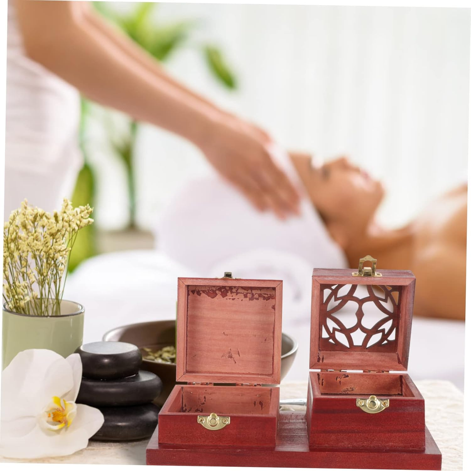 Wooden Incense Holder Japanese Style Desktop Aroma Diffuser Incense Burner Ash Tray