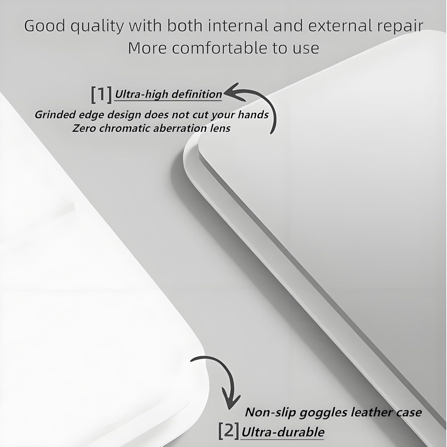 2 Pack Mini Portable Makeup Mirrors - Foldable Desktop Mirror with Leather Case, HD Anti-Distortion Glass for Students, Travel & Dorm (Black & Pink, 10Cm) image number 3