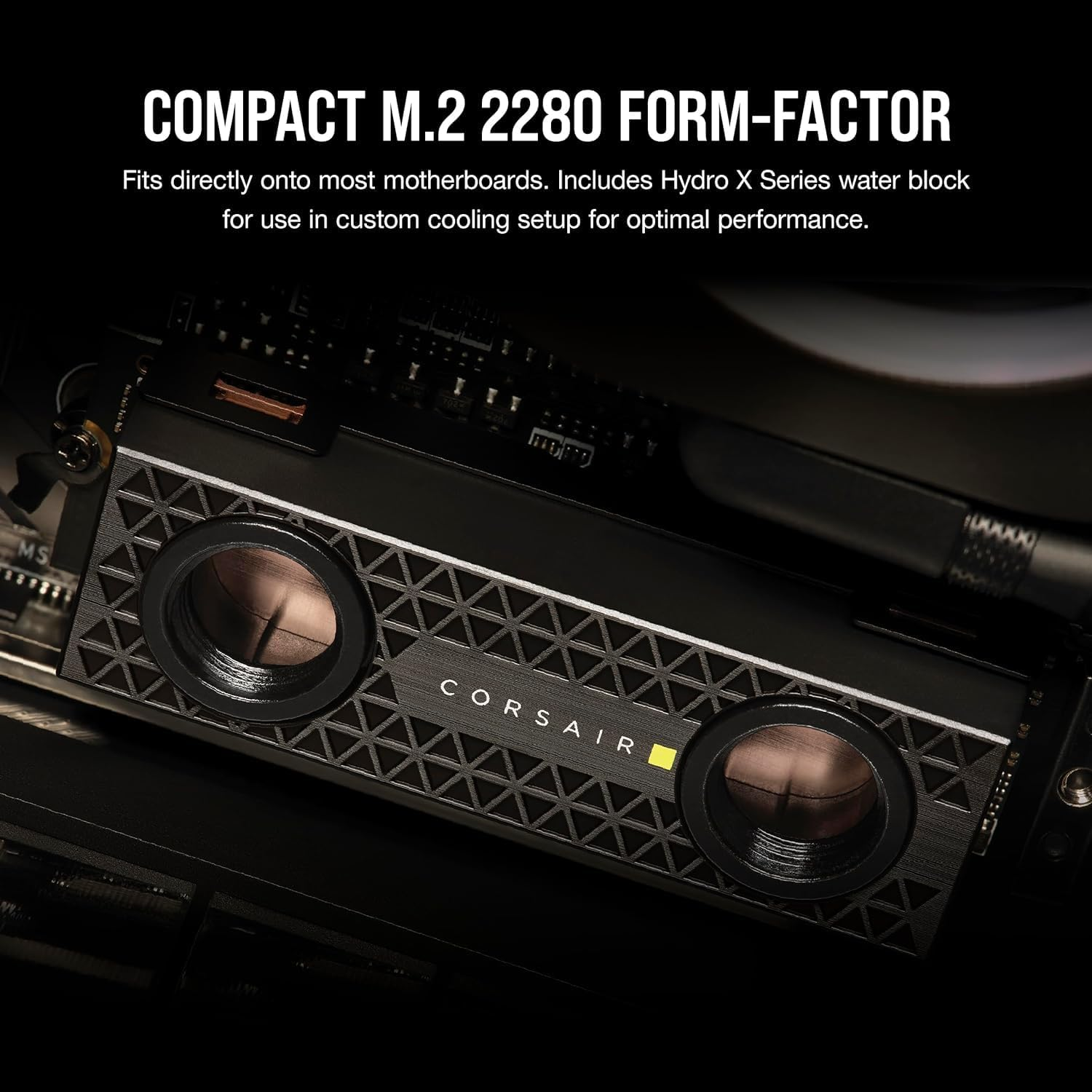 CORSAIR MP700 PRO Hydro X Series 2TB M.2 Pcie Gen5 X4 Nvme 2.0 SSD &ndash; M.2 2280 &ndash; up to 12,400Mb/Sec Sequential Read &ndash; High-Density TLC NAND &ndash; Pre-Installed Water Block &ndash; Black image number 5