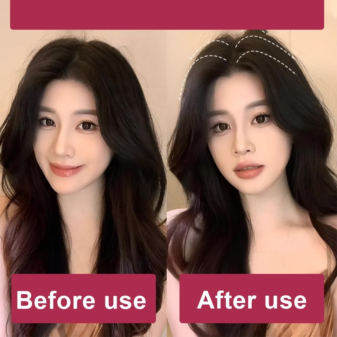 XYTAHDM Volume Hair Clips, Pack of 2 for Fluffy Bangs, Volume Clip for Hairline, Volume Hair Clip, Volume Clip for Long and Short Hair, Traceless Hair Clip, Hair Root Lifting Clips (Pink)