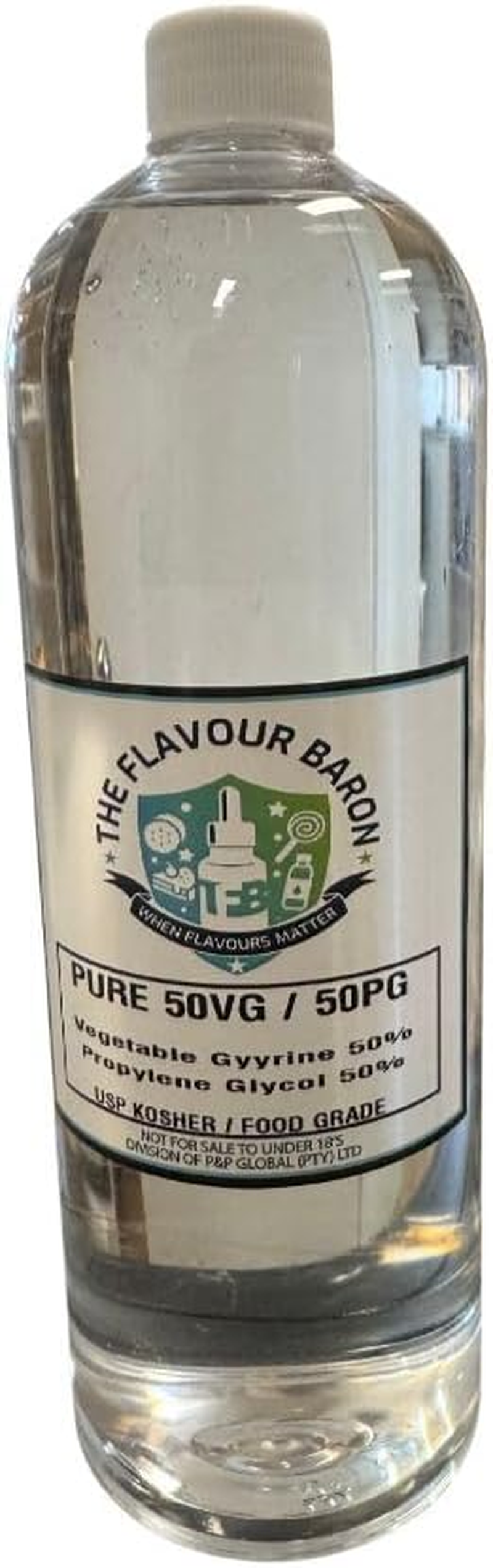 Pure 50/50 Vegetable Glycerine and Propylene Glycol USP Food Grade, Kosher and Hallal