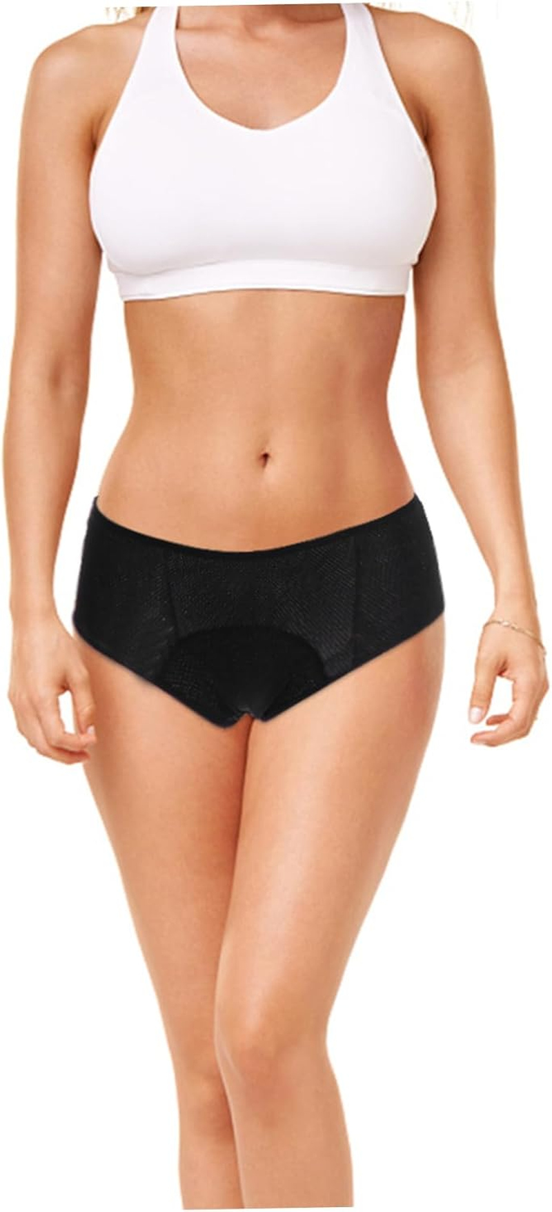 Women Underpants Menstruation Pants Comfortable Material Leakproof Briefs Black image number 6