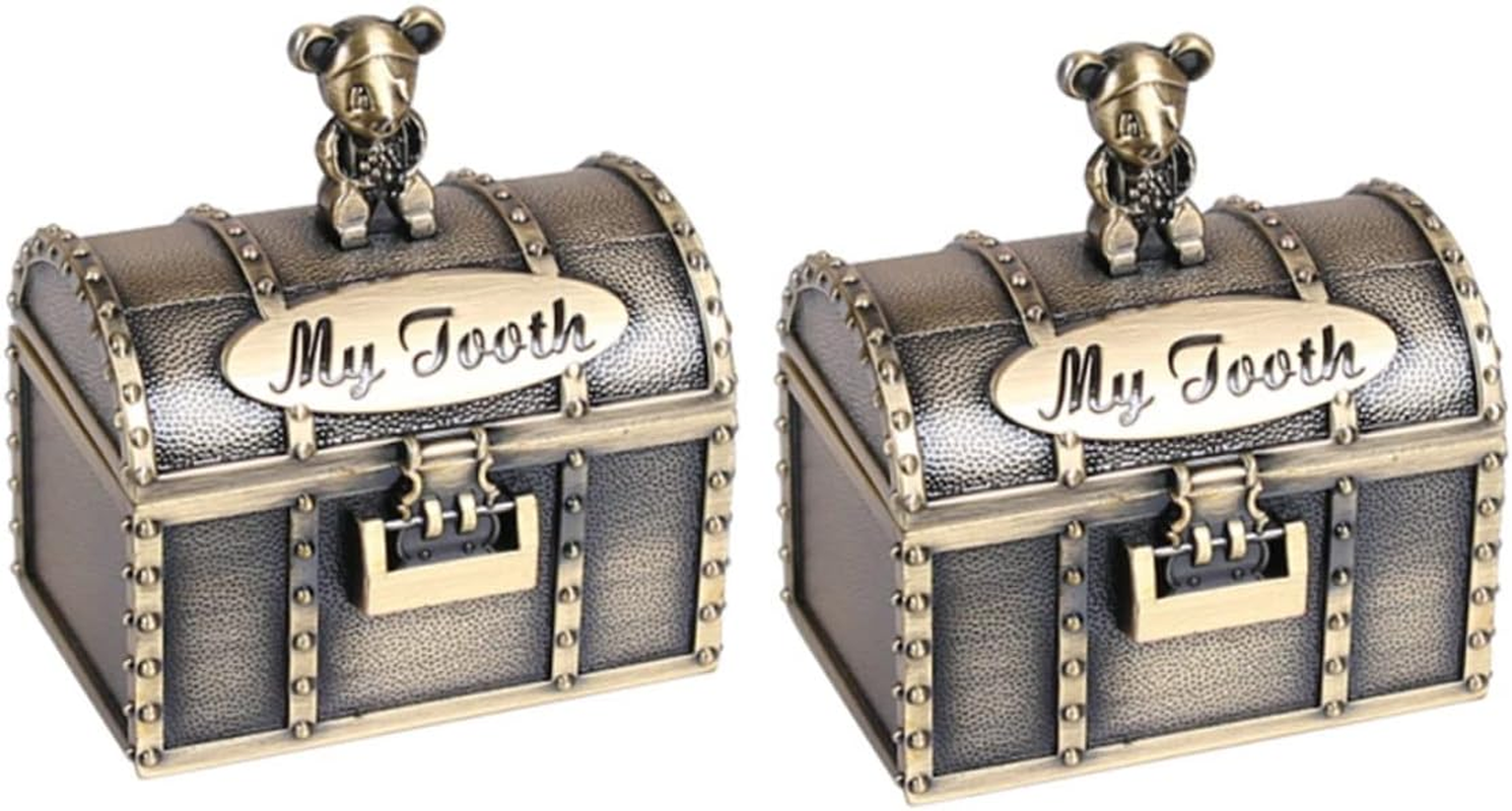 2Pcs Fetal Hair Newborn Tooth Keepsake Box Storage Box for First Tooth Curl image number 1