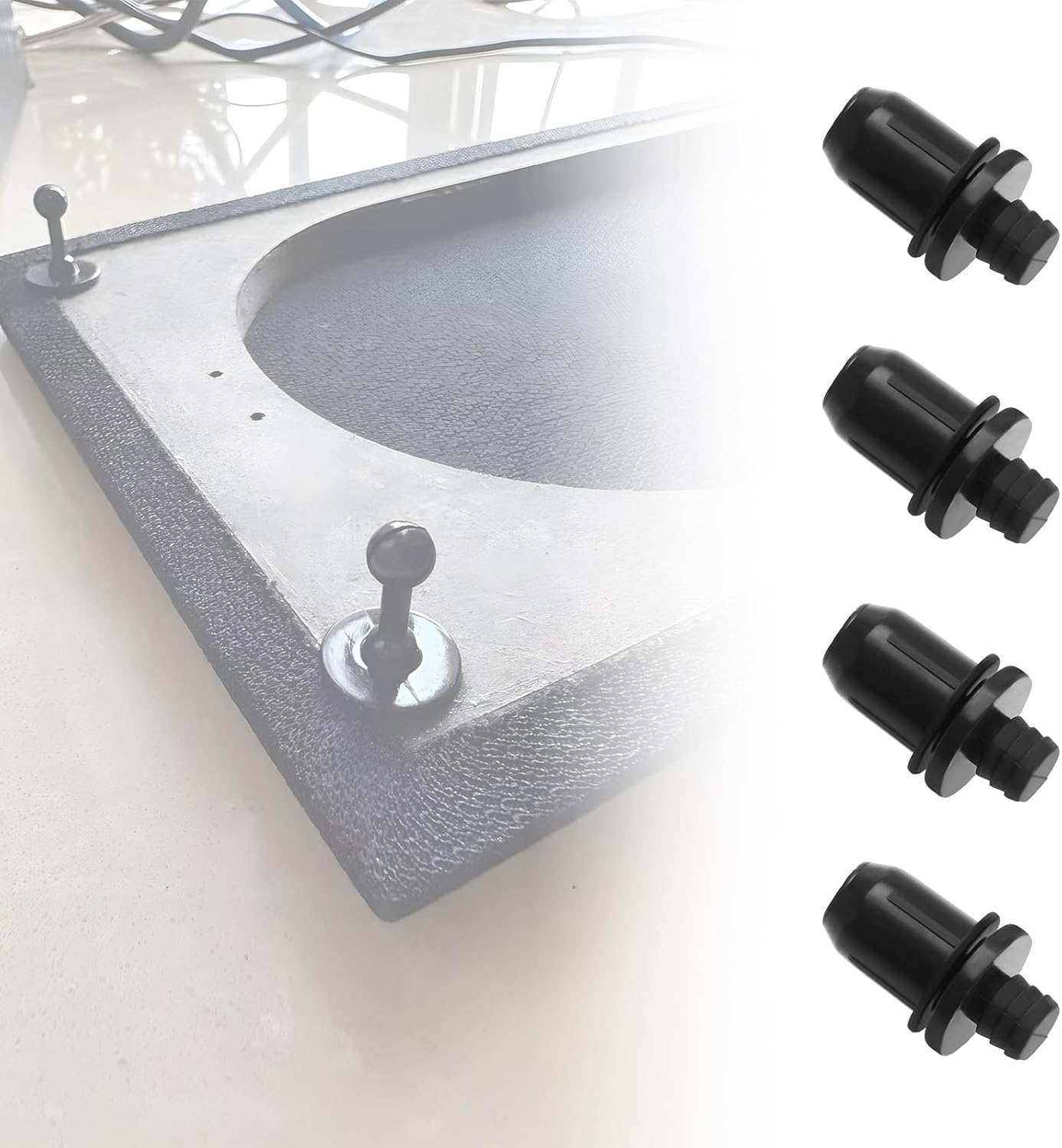 24Pcs Audio Grille Clips Speaker Assembly Accessory Male and Female Clips for Speaker Grille and Cabinet Fixing with 12 Each of Male Female Clips image number 6