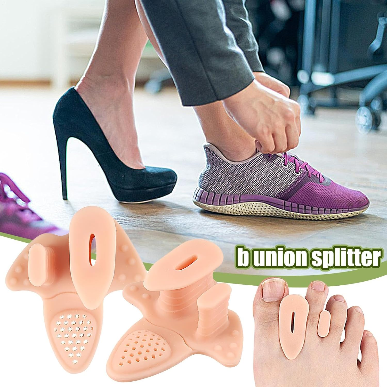 Correct Toes | Toe Alignment Corrector - Foot Health Care Supplies for Hammertoe Correction Flat Feet Walking Running Yoga Pedicure Athletes image number 3