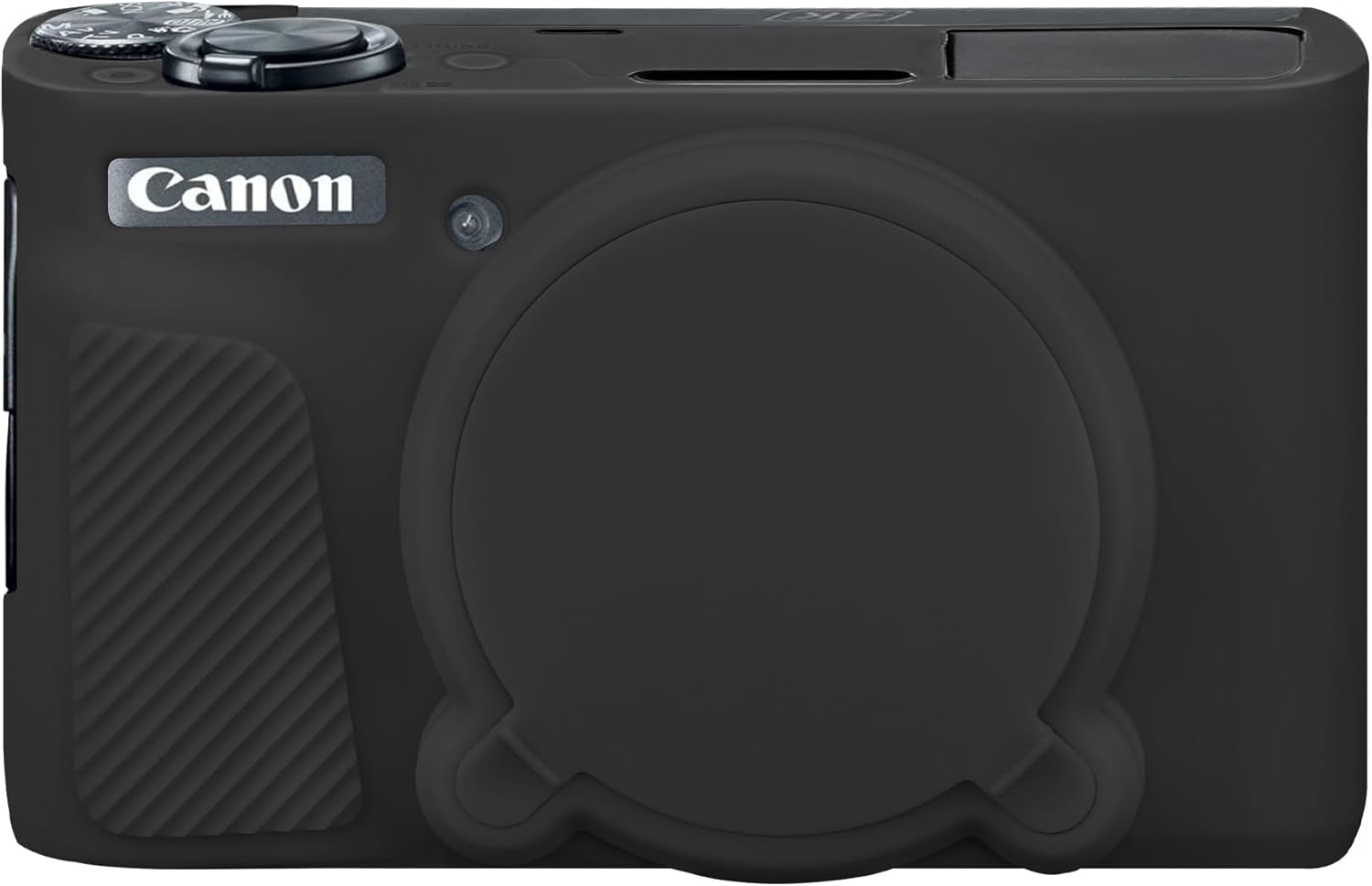 Elonbo SX740 SX730 Camera Case, Soft Silicone Case for Canon Powershot SX740/SX730 HS Camera, Lightweight Skin Rubber Protective Cover for SX740 SX730 with Removable Lens Cover, Black