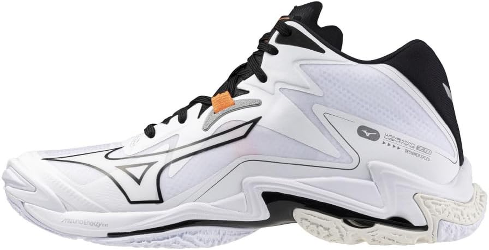 Mizuno Z8 MID Volleyball Shoes, Wave Lightning Indoor, Wide Wide, Lightweight, Indoor, Mid Cut, Multicolor (Black/Silver), 28.5 Cm 2E