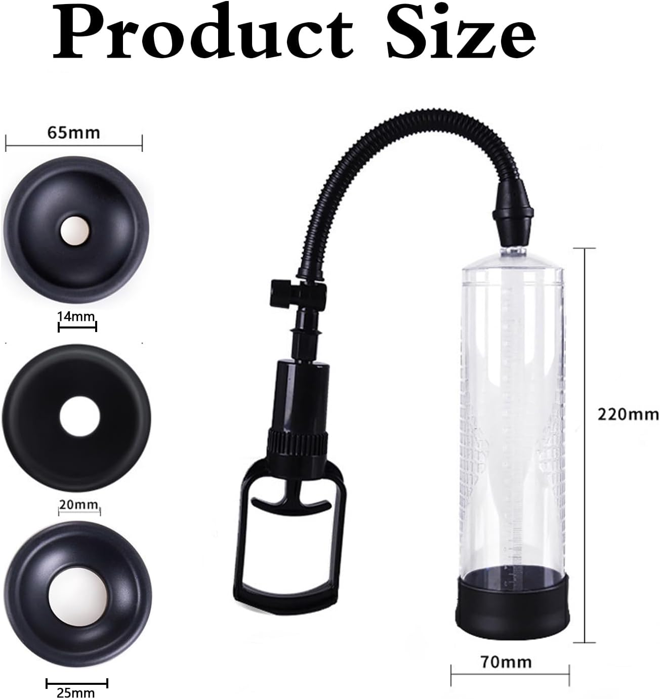 Manual Penis Pump with Realistic Pussy & Silicone Sleeve - 22Cm Extra Long Vacuum Pump for Men, Male Masturbator, Penis Extender, and Erection Enhancer - Discreet Packaging image number 4