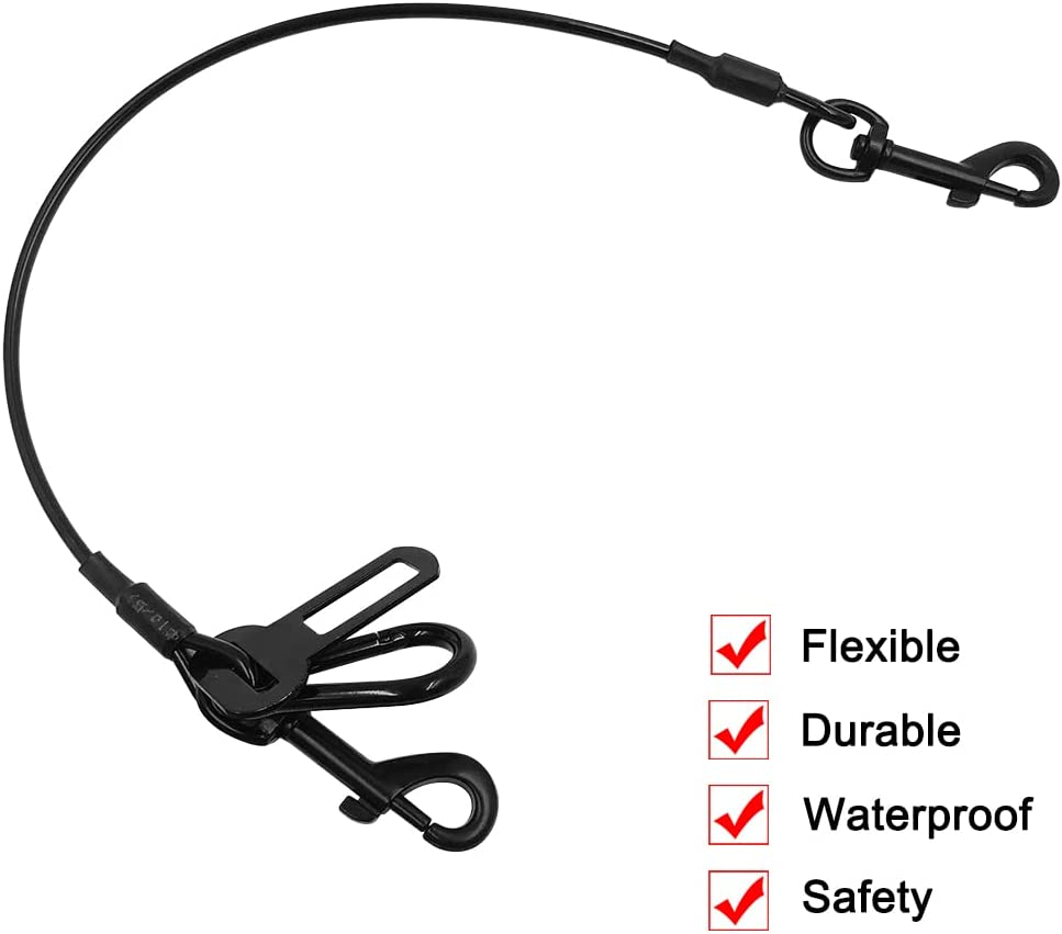 Sonku Dog Seat Belt Harness for Car, Dog Wire Leash Safety Restraint Chew-Proof Dog Car Seat Belt Restraint image number 6