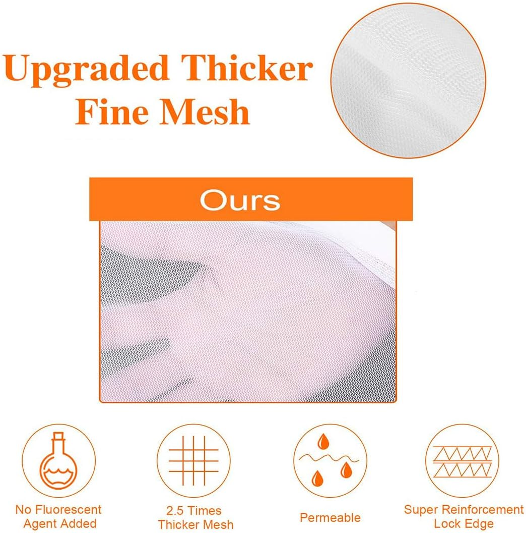 Delicates Laundry Bags, 3 Pack Fine Mesh Wash Bags with Premium Zipper, Durable Delicates Bag for Washing Machine, Laundry Bags for Blouse,Hosiery,Stocking, Underwear,Sweaters image number 4