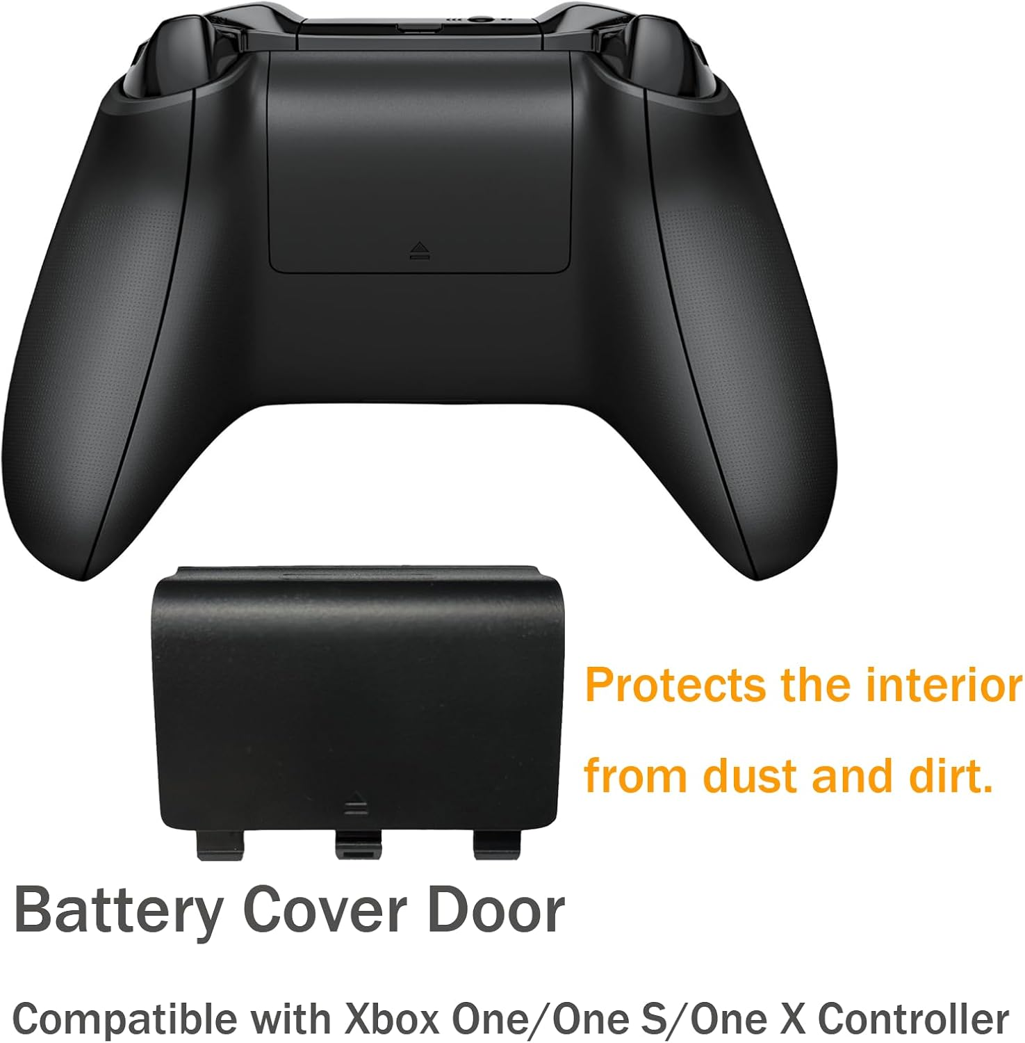 4 Pack Battery Back Cover for Xbox One/One S/One X Controller, One Controller Battery Cover Door Battery Back Shell Repair Part Compatible with Xbox One/One S/One X Controller (Black) image number 5