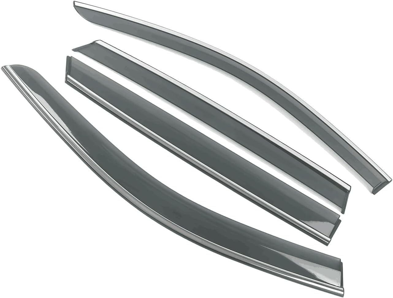 Luyhok 4Pcs for MG RX5 2023 2024 Window Visor Rain Guard Deflector Chrome Trim Smoke image number 2