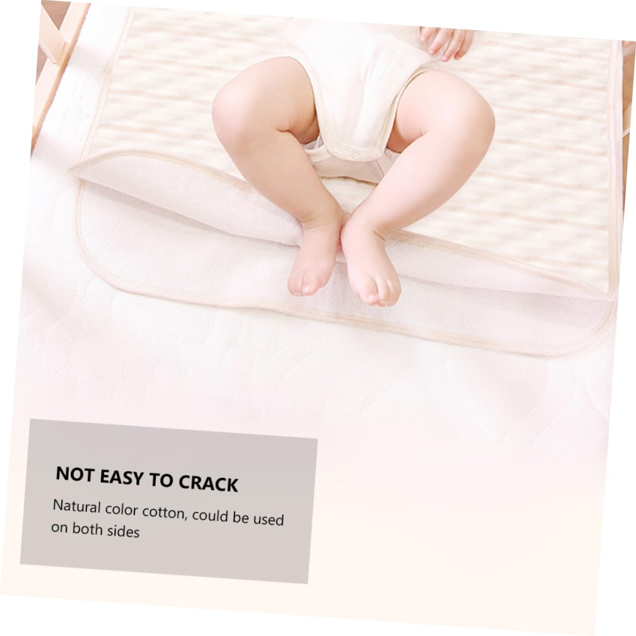 KOMBIUDA Changing Pad Newborn Diaper Liners Natural Cotton Reusable Change Pads TPU Interlayer for Safety Flexibility image number 6