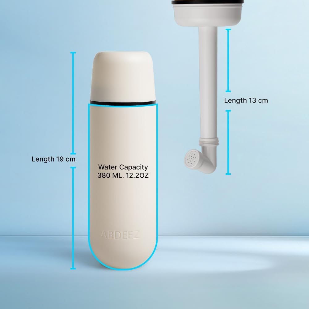 ABDEEZ Portable Bidet &ndash; Travel Bidet for Toilet & Postpartum Care | 12.84Oz (380Ml) Leakproof Peri Bottle | Handheld Bidet Spray for Hygiene, Camping & On-The-Go Use | Collapsible & Expandable Design image number 3
