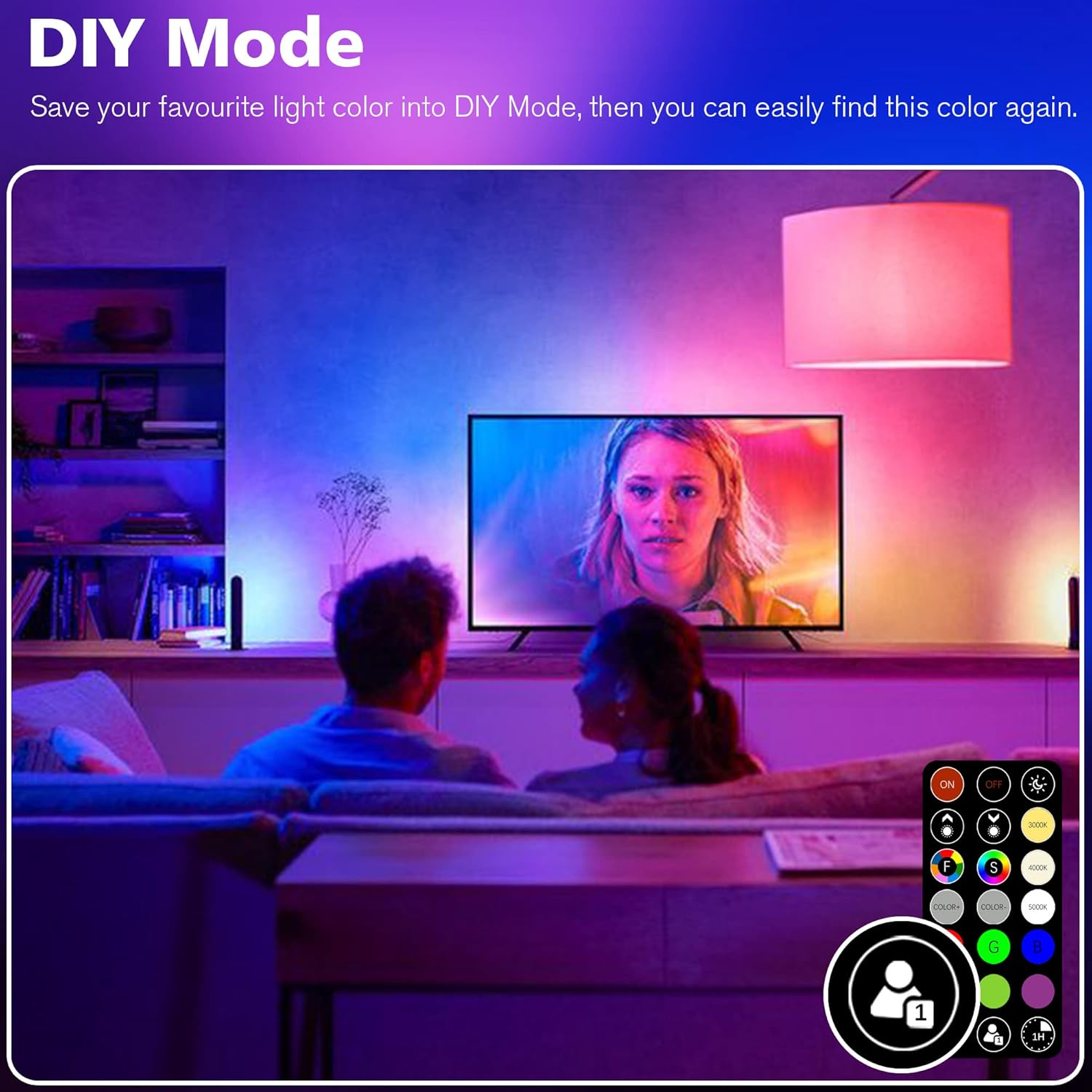 FTL RGB Colour Changing LED Bulb with Remote Control, B22 Bayonet Light Bulb 5W 40W Equivalent Dimmable, A50 Multicolour Light Bulb for Home Decoration Party Mood Lighting 6-Pack image number 3