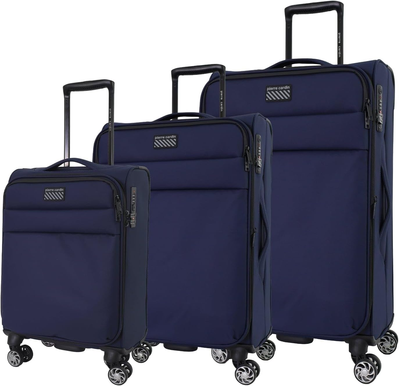 Pierre Cardin 69Cm Soft Water-Repellent Medium Suitcase Spinner in Navy