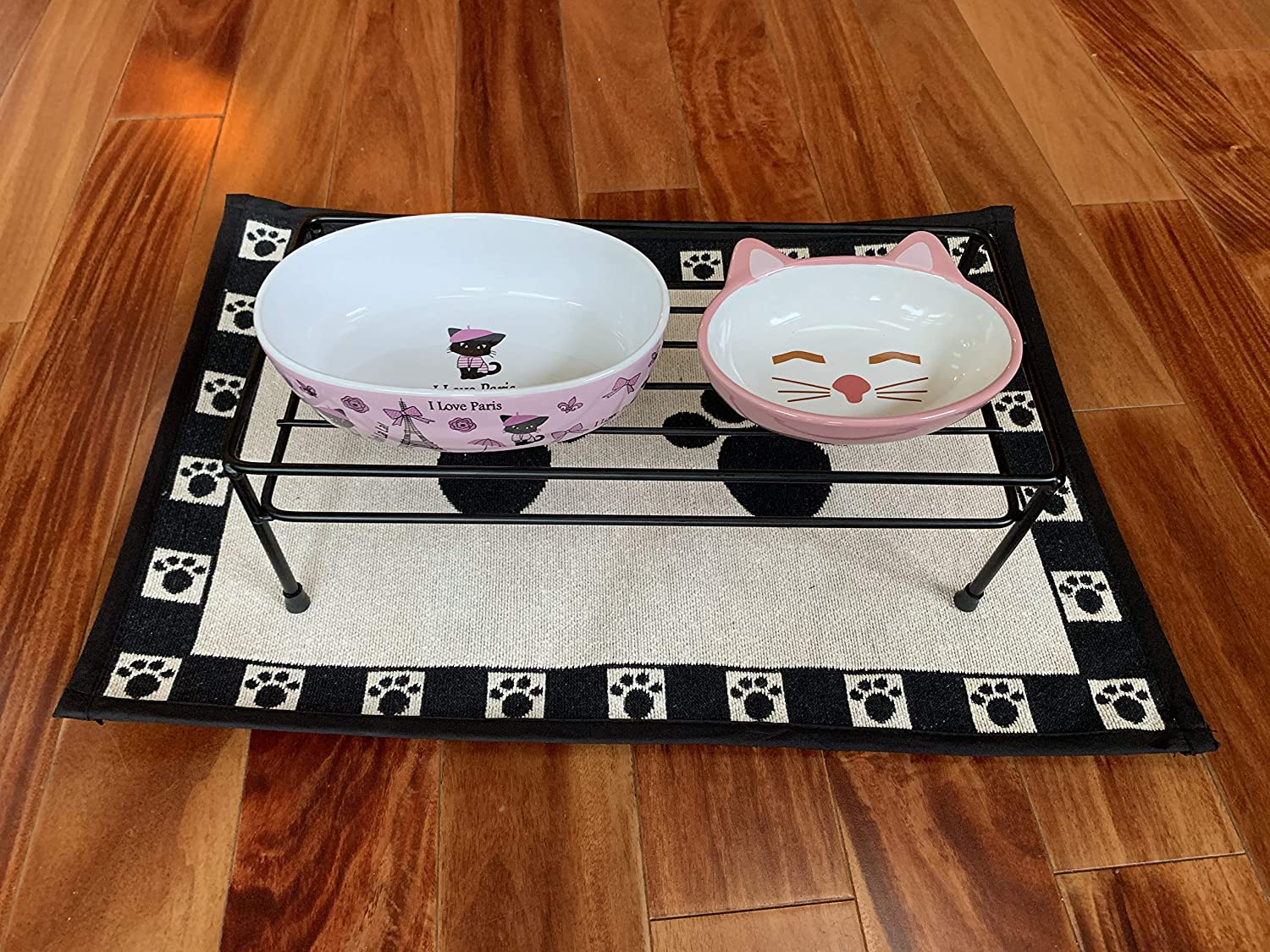 Petrageous Ceramic Oval Cat Bowl, Pink - Pink image number 3