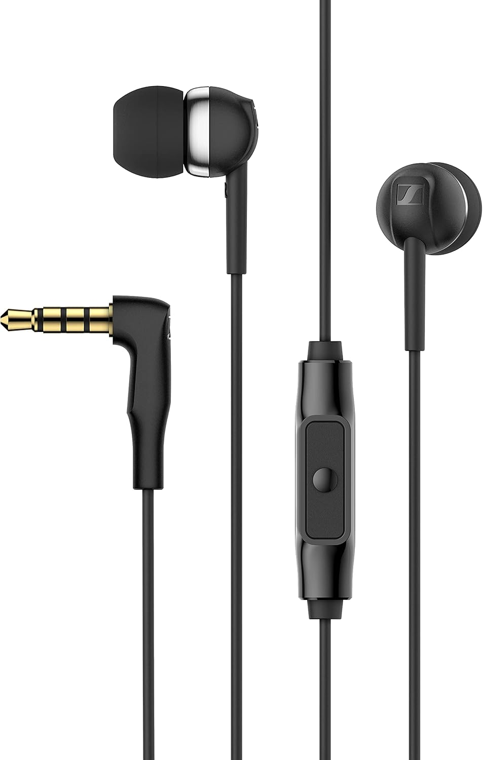Sennheiser CX 80S In-Ear Headphones with In-Line One Button Remote - Black image number 2