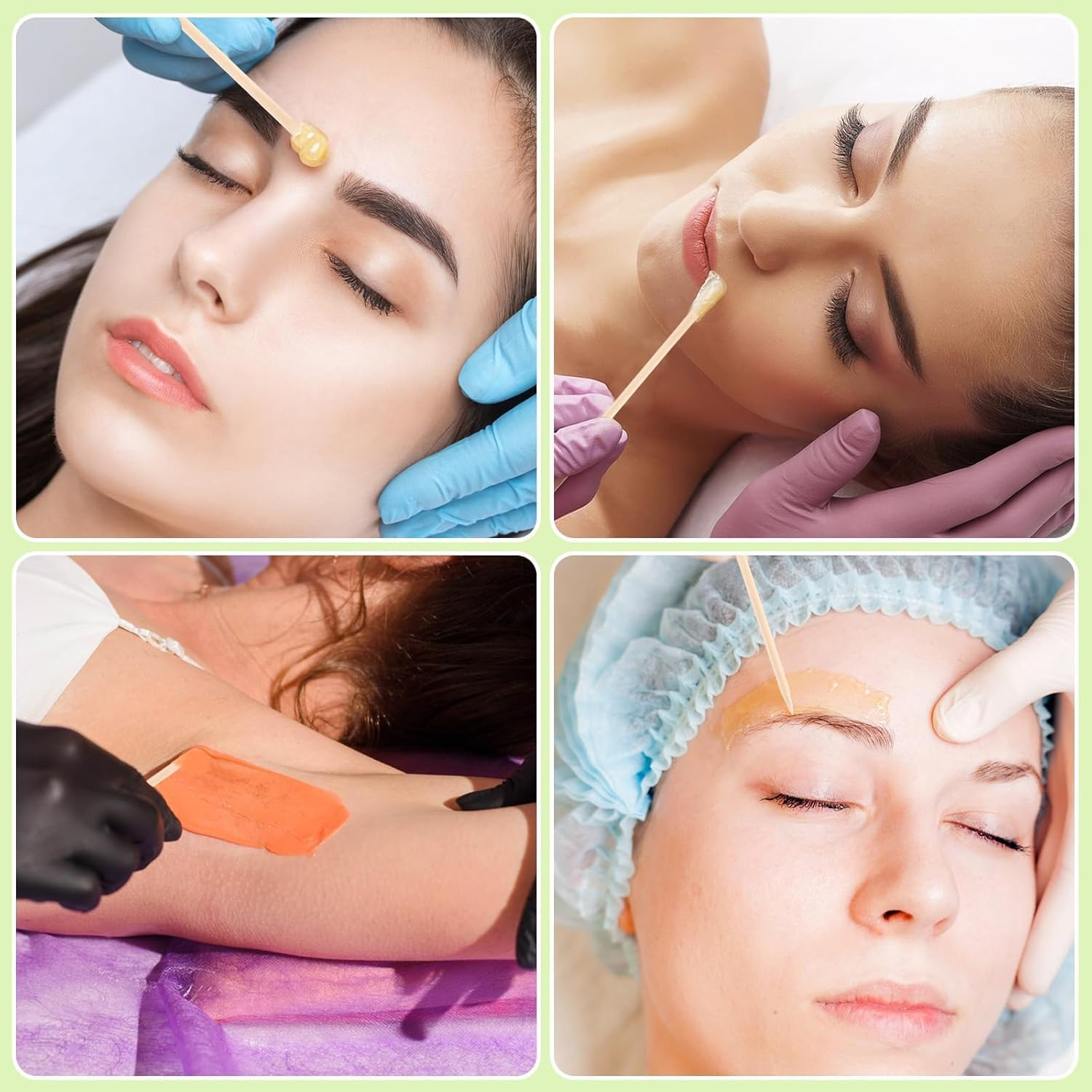 Taicols 400 PCS Eyebrow Wooden Wax Sticks, Double Sided Eyebrow Wax Spatula Sticks, Wax Applicator Sticks for Lip Nose Face Hair Removal Smooth Skin Use,For Home Spa Hair Removal Smooth Skin Use image number 4