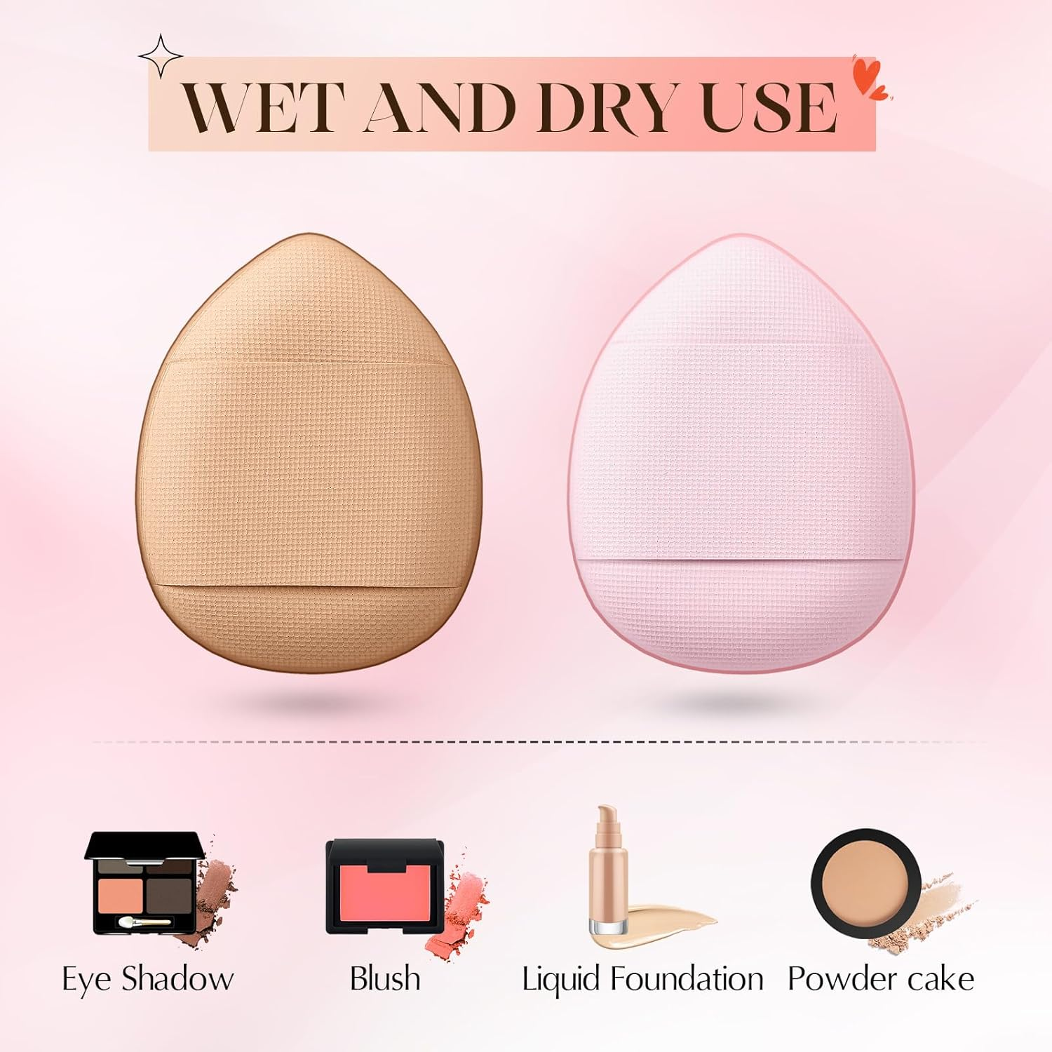 72 Pcs Finger Powder Puff Mini Makeup Sponge Soft Beauty Makeup Blender Puff for Foundation, Face Powder, under Eye Setting, Concealer, Repair Cream, Cosmetic Tool (Cute Colors) - Blue image number 4