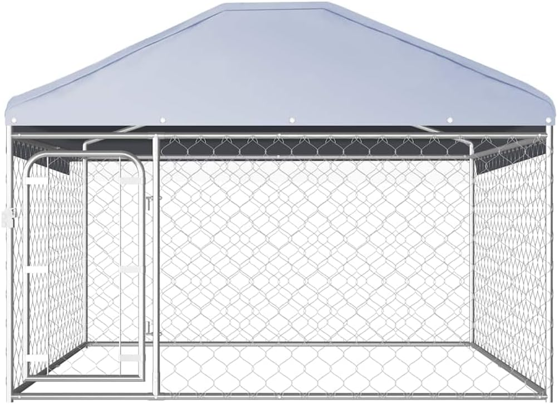 Outdoor Dog Kennel with Roof Large Pet House 200X200X135 Cm Weatherproof Safe