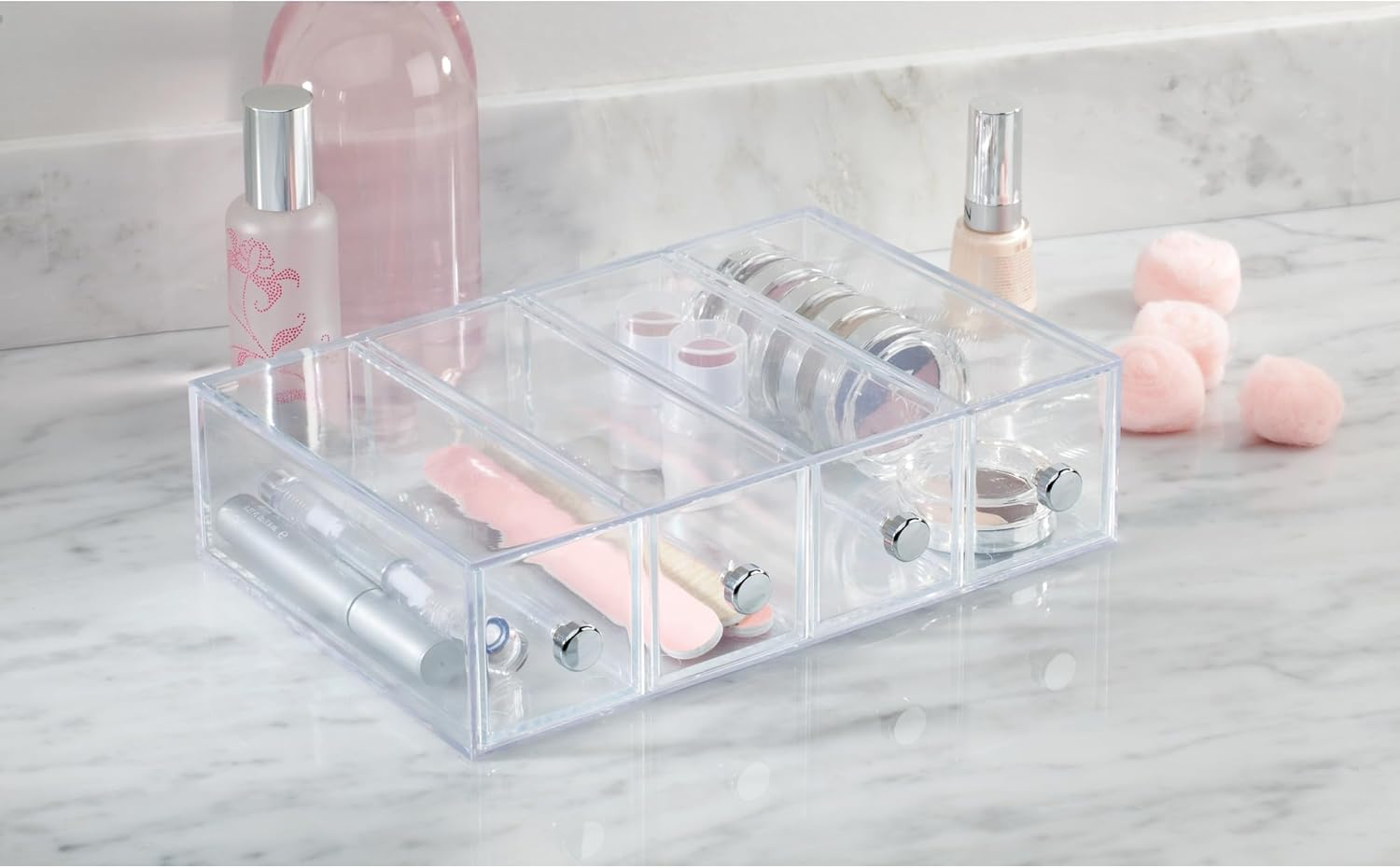 Interdesign Clarity Cosmetic Organizer for Vanity Cabinet to Hold Makeup, Beauty Products - 4 Drawers, Clear image number 6