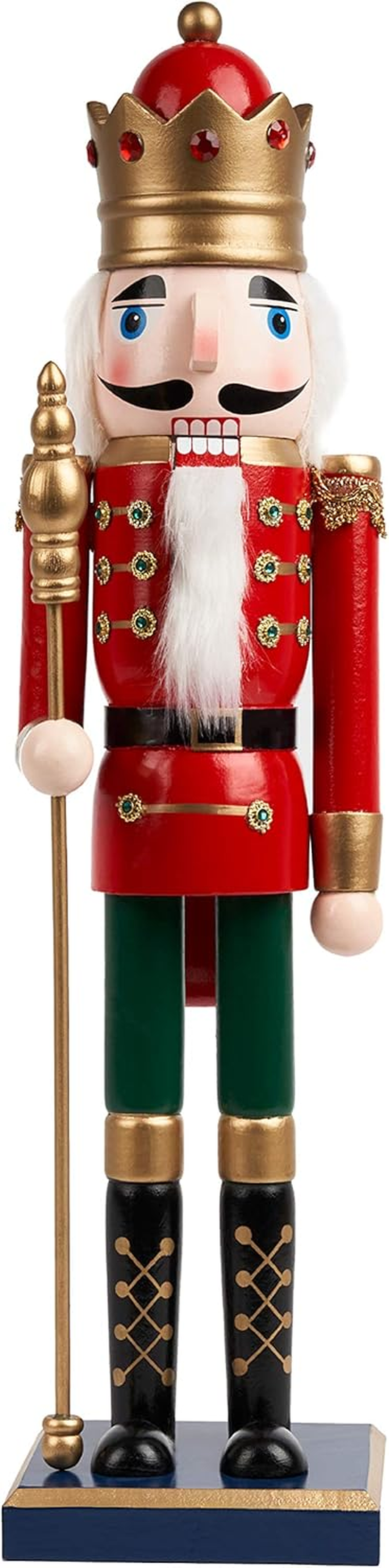 THE TWIDDLERS Large Christmas Wooden Nutcracker Soldier, 20"/50Cm| Premium Pine & Wood Material, Sturdy, Festive Colours| Classic Traditional Xmas Decoration Ornament. image number 4