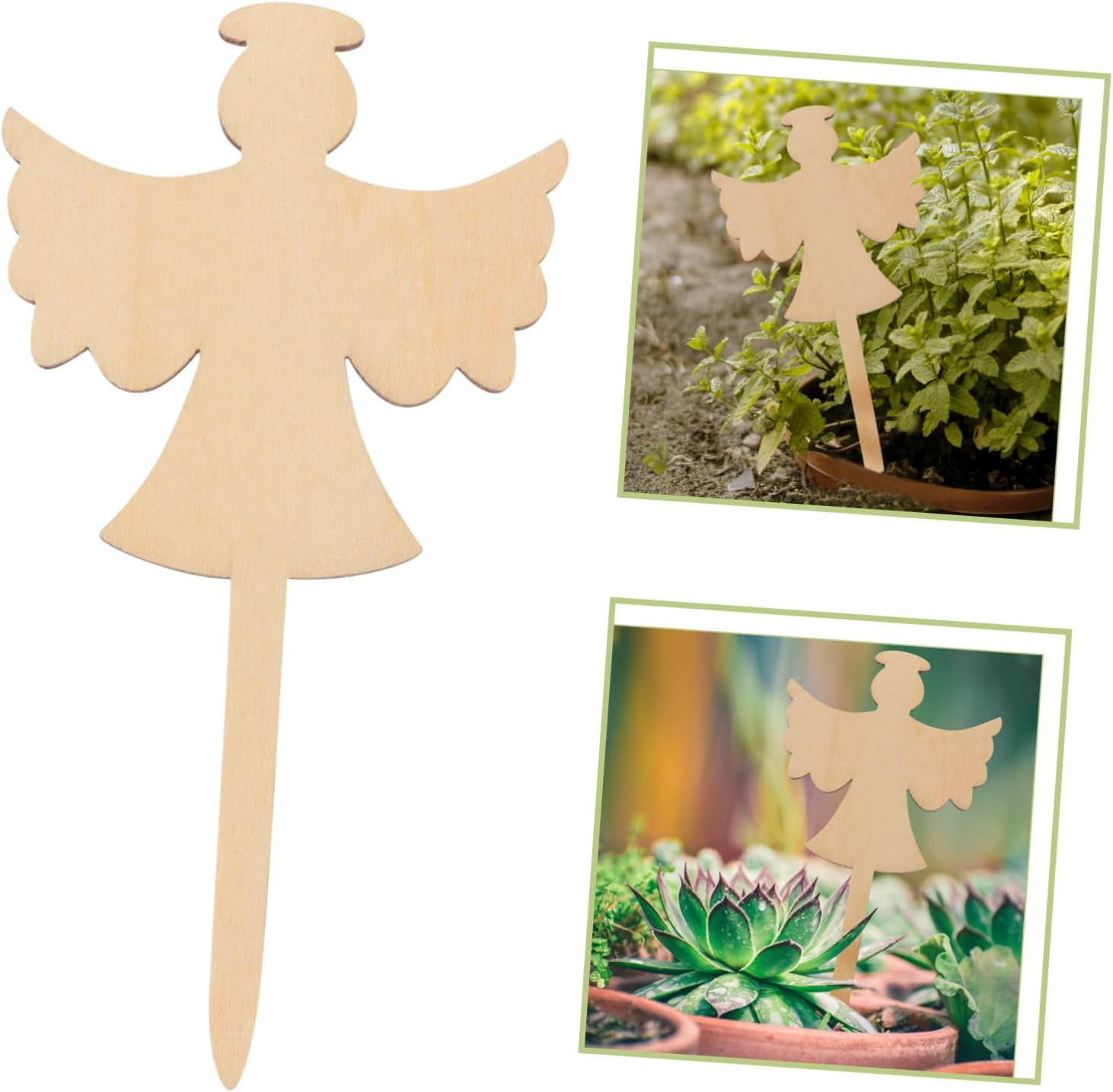 FUNOMOCYA 10Pcs Wooden Plant Labels for Flower Beds Gardening Decorative Tags Plants Flowers Labels Landscaping Pots Decor Garden Supplies image number 6