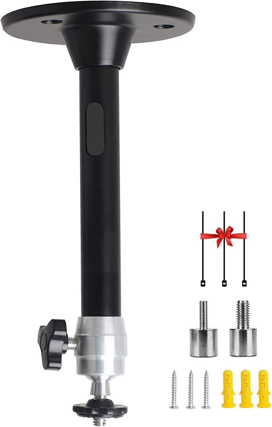 Mini Projector Ceiling Mount 360&deg; Adjustable Projector Wall Mount Length 7In / 18Cm Projector Mount Compatible with TMY Auking HAPPRUN Vankyo Meer ELEPHAS NICPOW Projector and Mini Projector Black