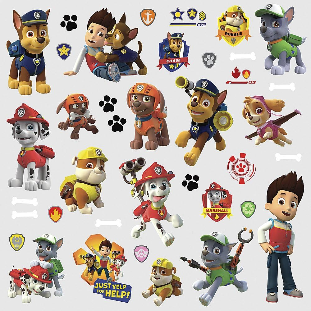 Roommates RMK2640SCS Paw Patrol Peel and Stick Wall Decals 10 Inch X 18 Inch image number 2