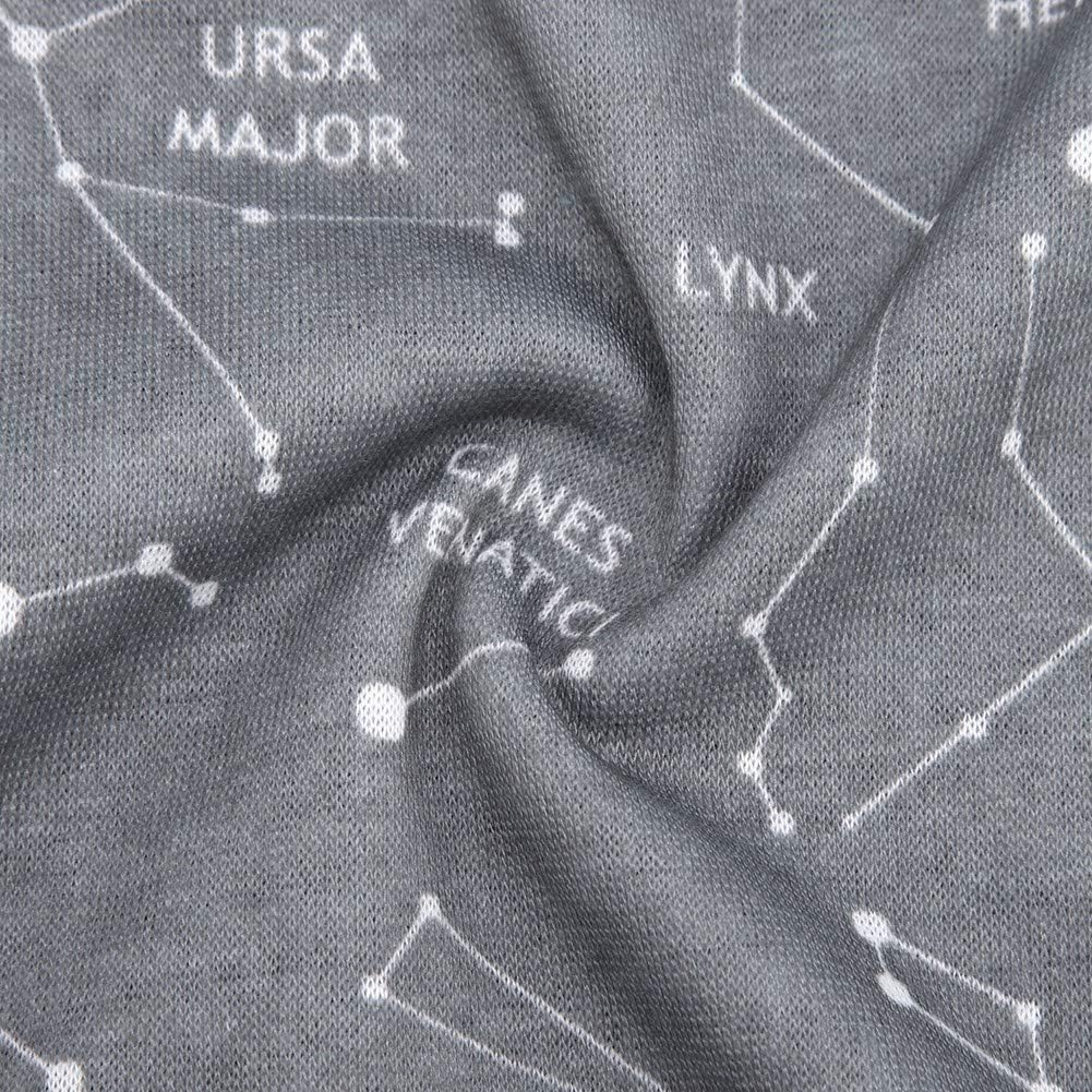 ANKROYU Star Pattern Loop Scarf Storage Bag with Zipper for Wallet Pocket Passport Travel Accessories Polyester Dark Blue Blue Grey Optional 165 180Cm (Grey) image number 5