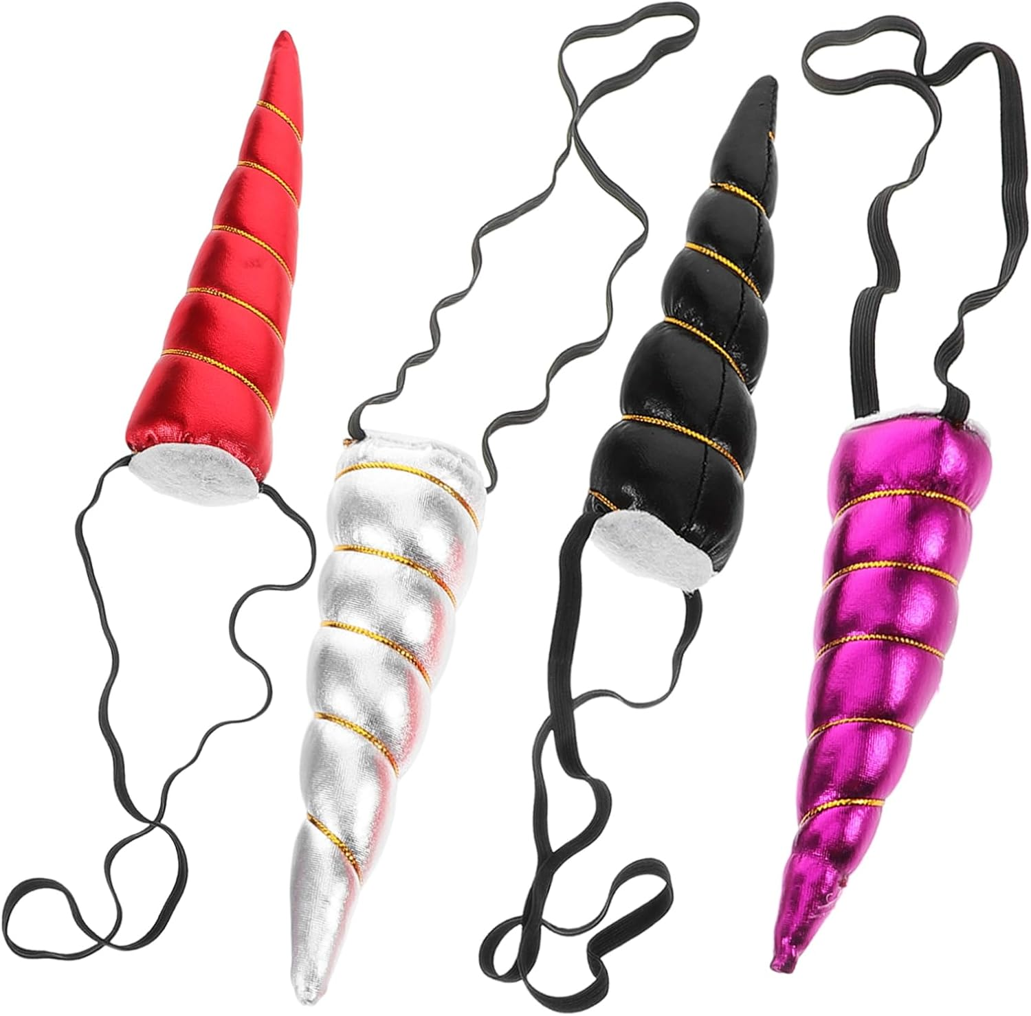 Ipetboom 4Pcs Unicorn Horn Headband Animal Ears Headband Princess Birthday Party Supplies Stylish Hair Accessories image number 1