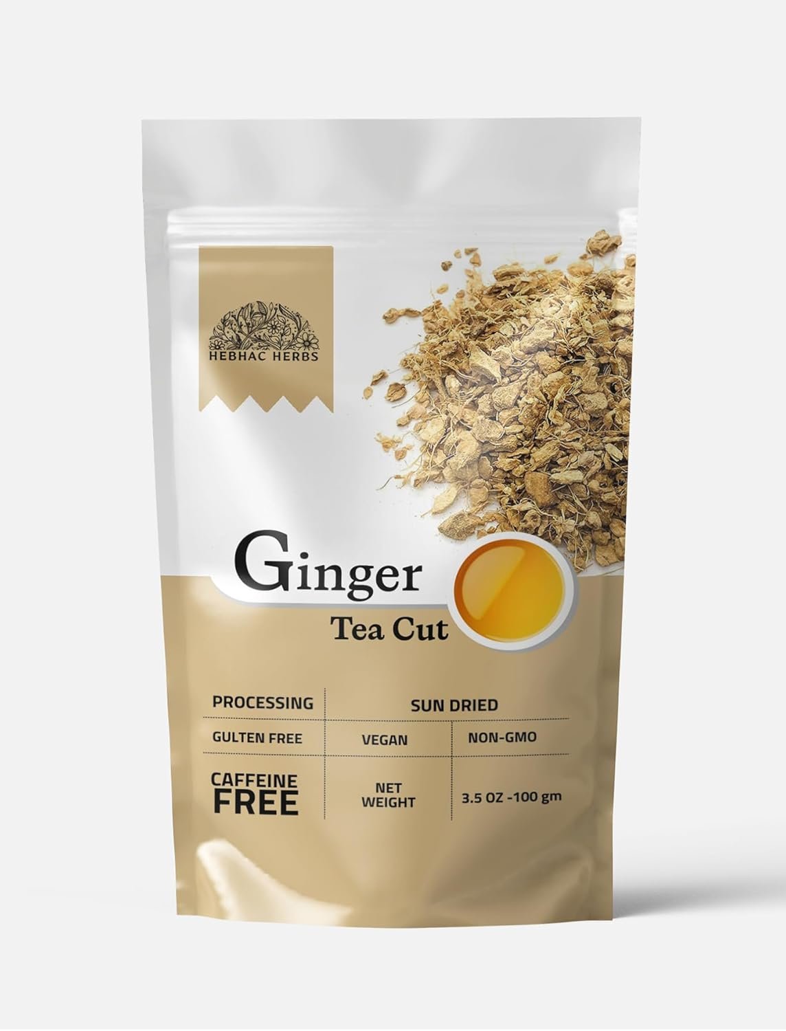 Ginger Tea Cut 100 G | Natural, Freshly Sliced Ginger Root for a Full-Flavored and Refreshing Experience | Perfect for Brewing Bold, Soothing Tea image number 2