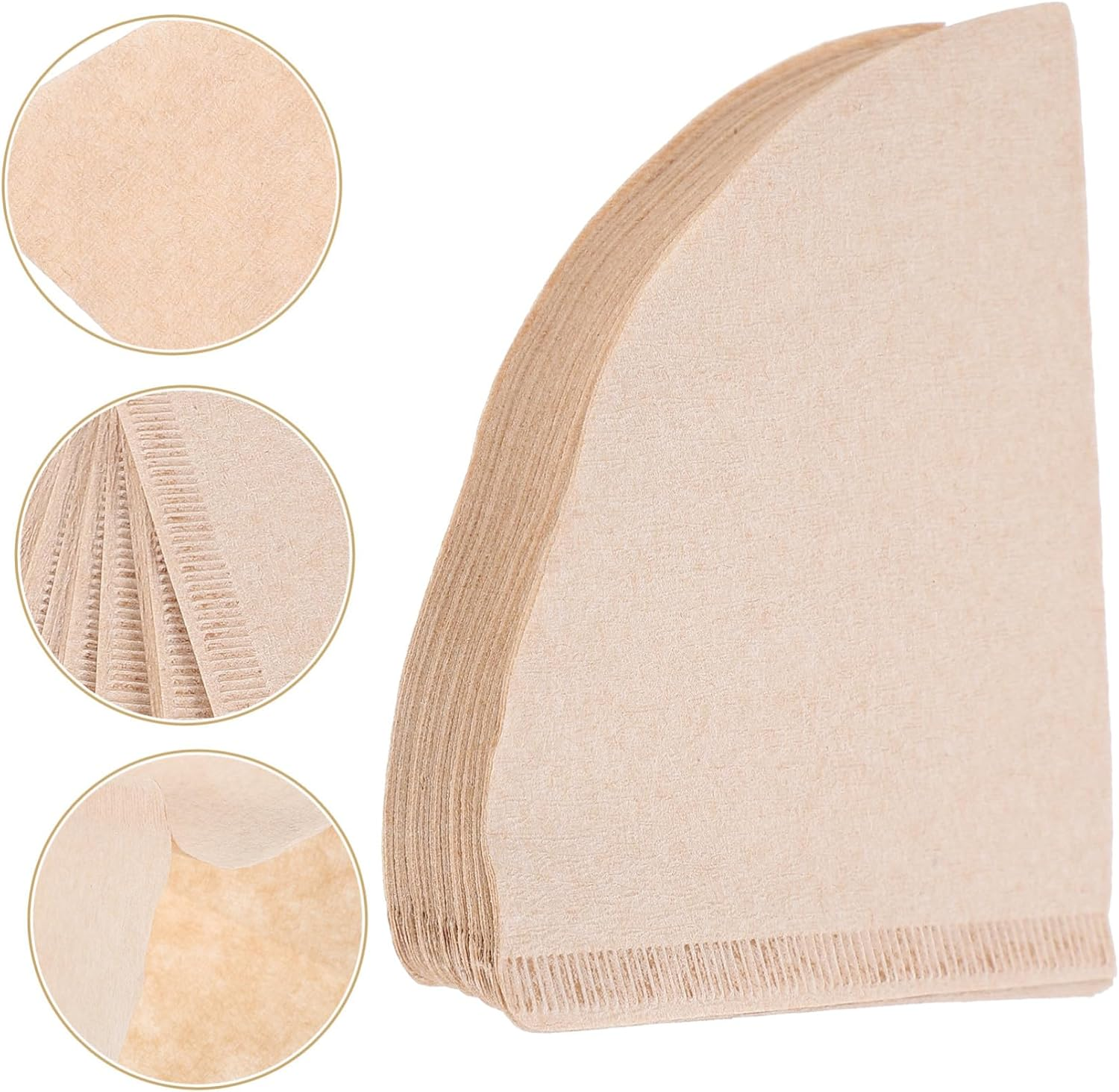 Gadpiparty 40Pcs Unbleached Paper Filters for Espresso Filter Paper Pads Compatible Drip Coffee Machines and Hand Brewing image number 3