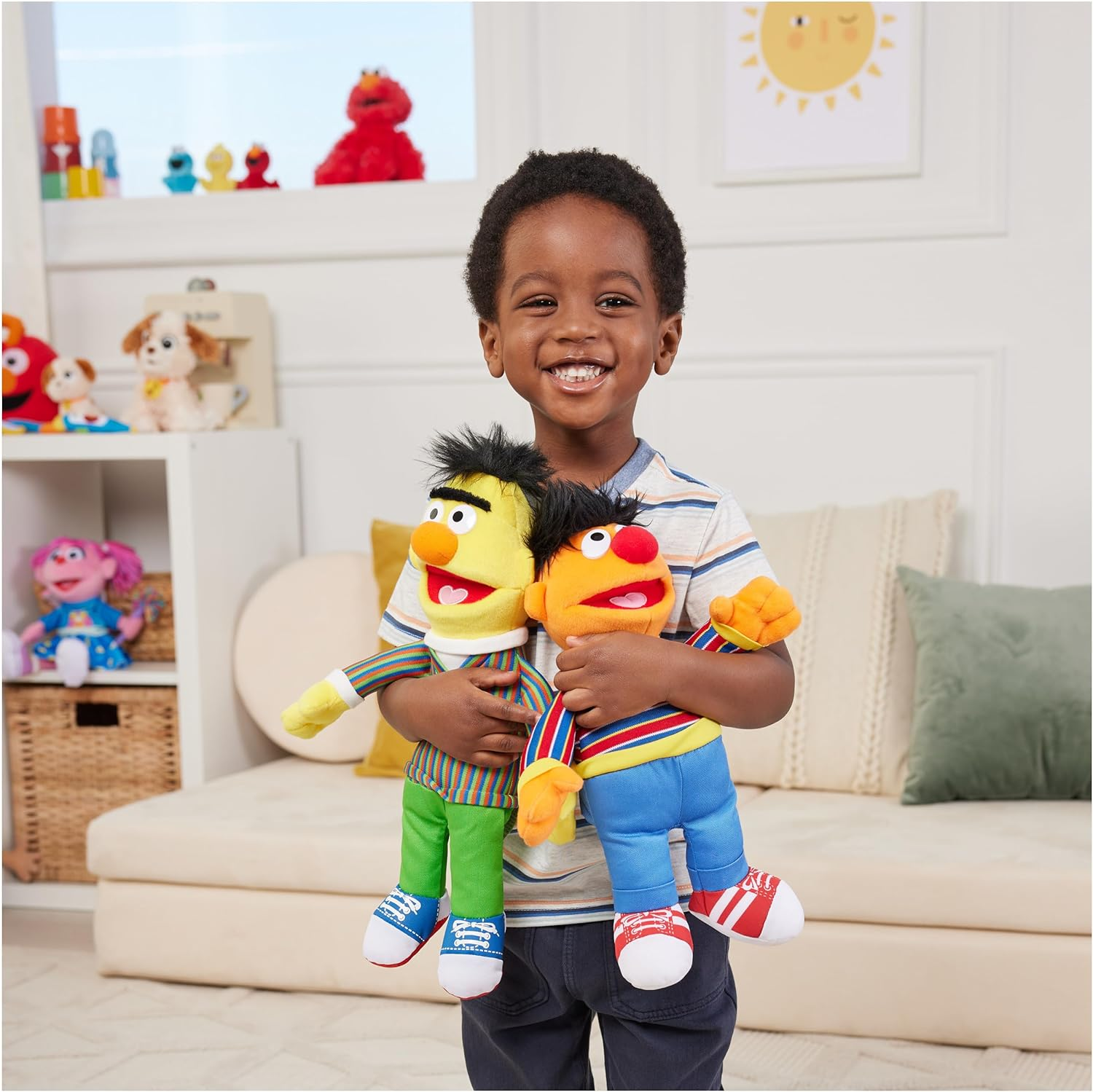 Sesame Street 75365 Ernie Soft Toy 24Cm Stuffed Plush Toy, 34 X 20 X 18Cm,Blue - Official Gonger 10" image number 7