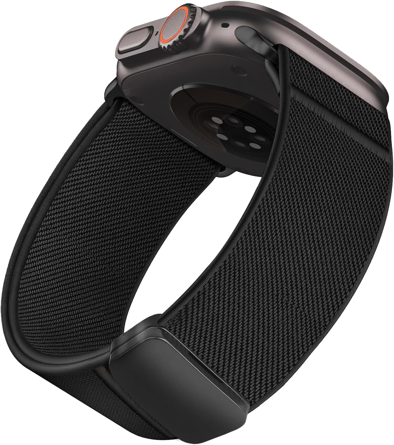 CHORTAU Magnetic Nylon Bands for Apple Watch Band Ultra/2 49Mm 46Mm 45Mm 44Mm 42Mm 41Mm 40Mm 38Mm Men Women,Stretchy Fabric Elastic Sport Strap Wristband for Iwatch Series 10 9 8 7 6 5 4 3 SE Ultra/2