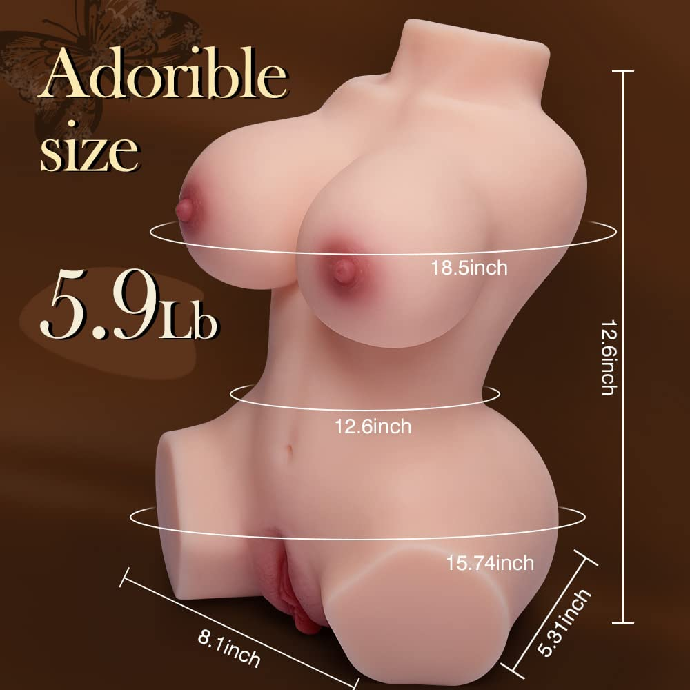 Sex Doll Male Masturbator with Realistic Boobs Vagina And, Goyha 3 in 1 Torso Masturbator Love Doll Pocket Pussy with Built-In Spine 5.9Lb Pussy Ass Male Sex Toy for Men Masturbation and Orgasm image number 2