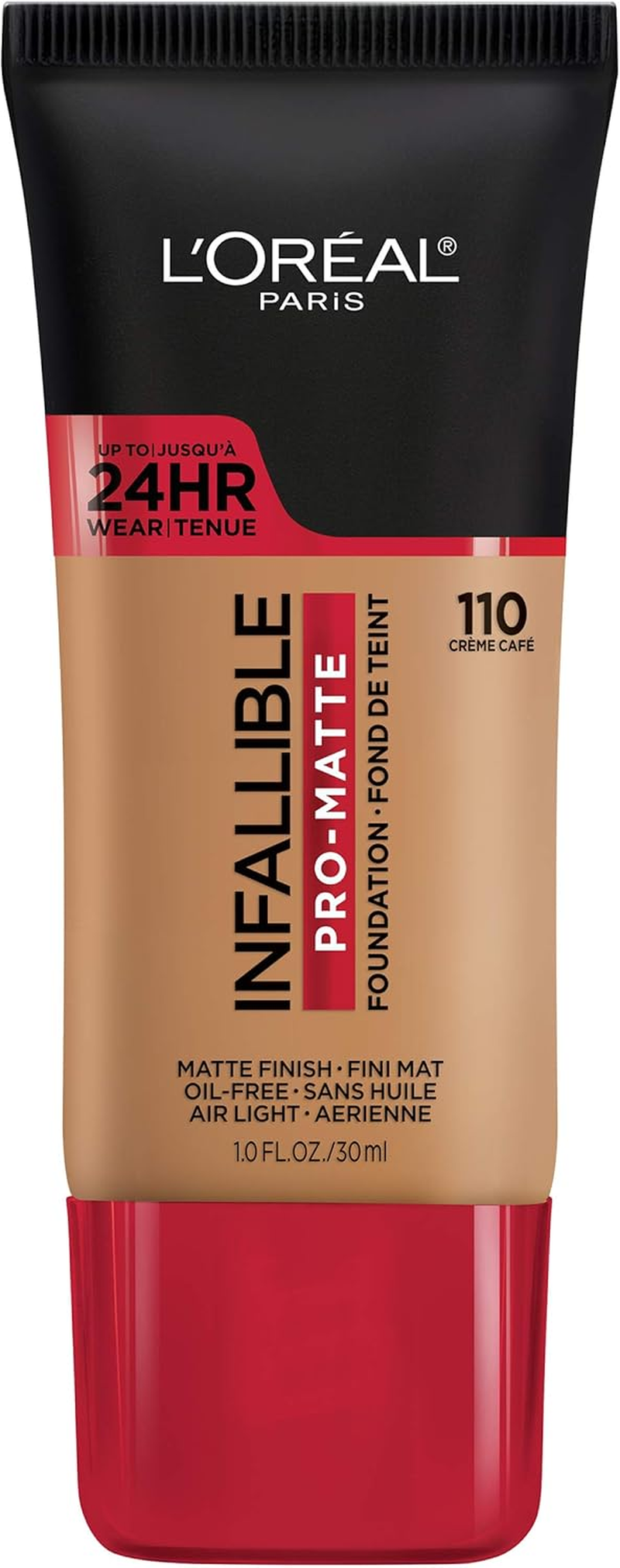 L'Oreal Paris Cosmetics Makeup Infallible Pro-Matte Liquid Longwear Foundation, True Porcelain, 1 Fl Oz.