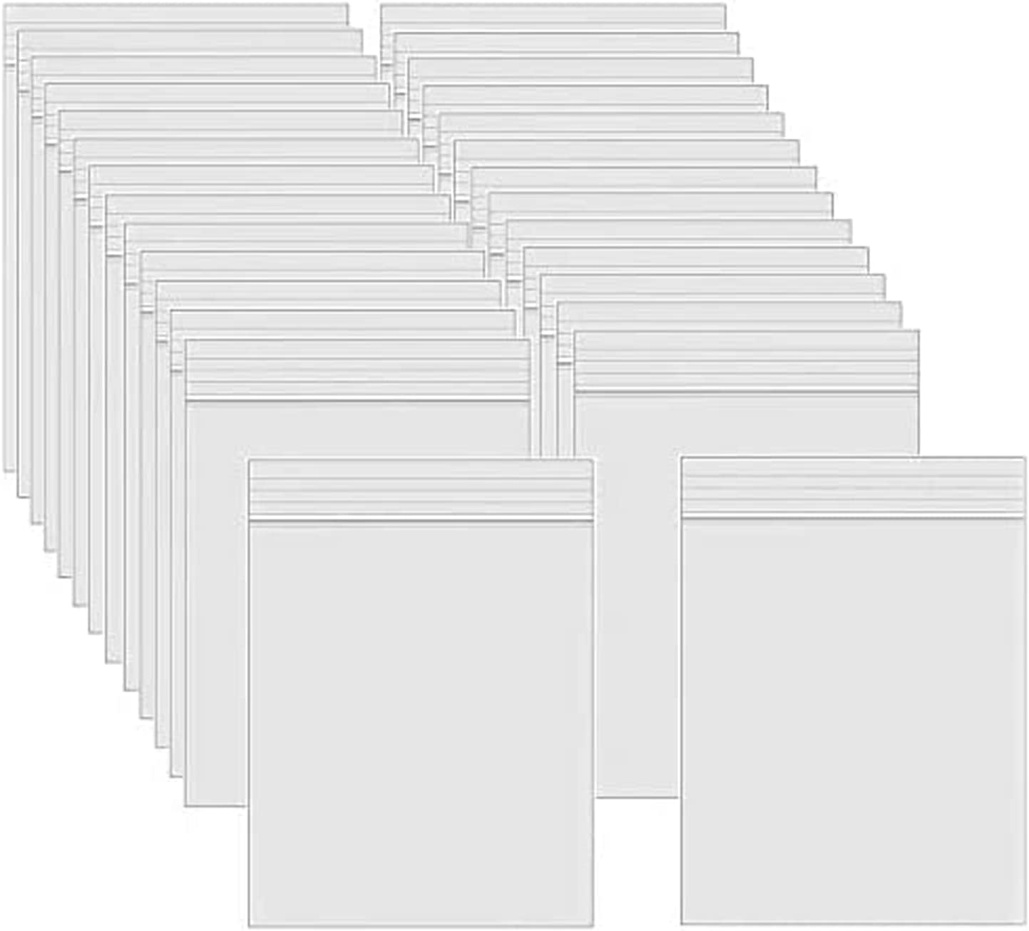 100 Pcs 7 * 11Cm Clear Poly Zipper Bags, H HOME-MART 3.15 Mil Reclosable Self Sealing Clear Plastic Bags,Pe Poly Plastic Zipper Storage Bags for Jewelry, Candy, Beans, Small Items image number 1