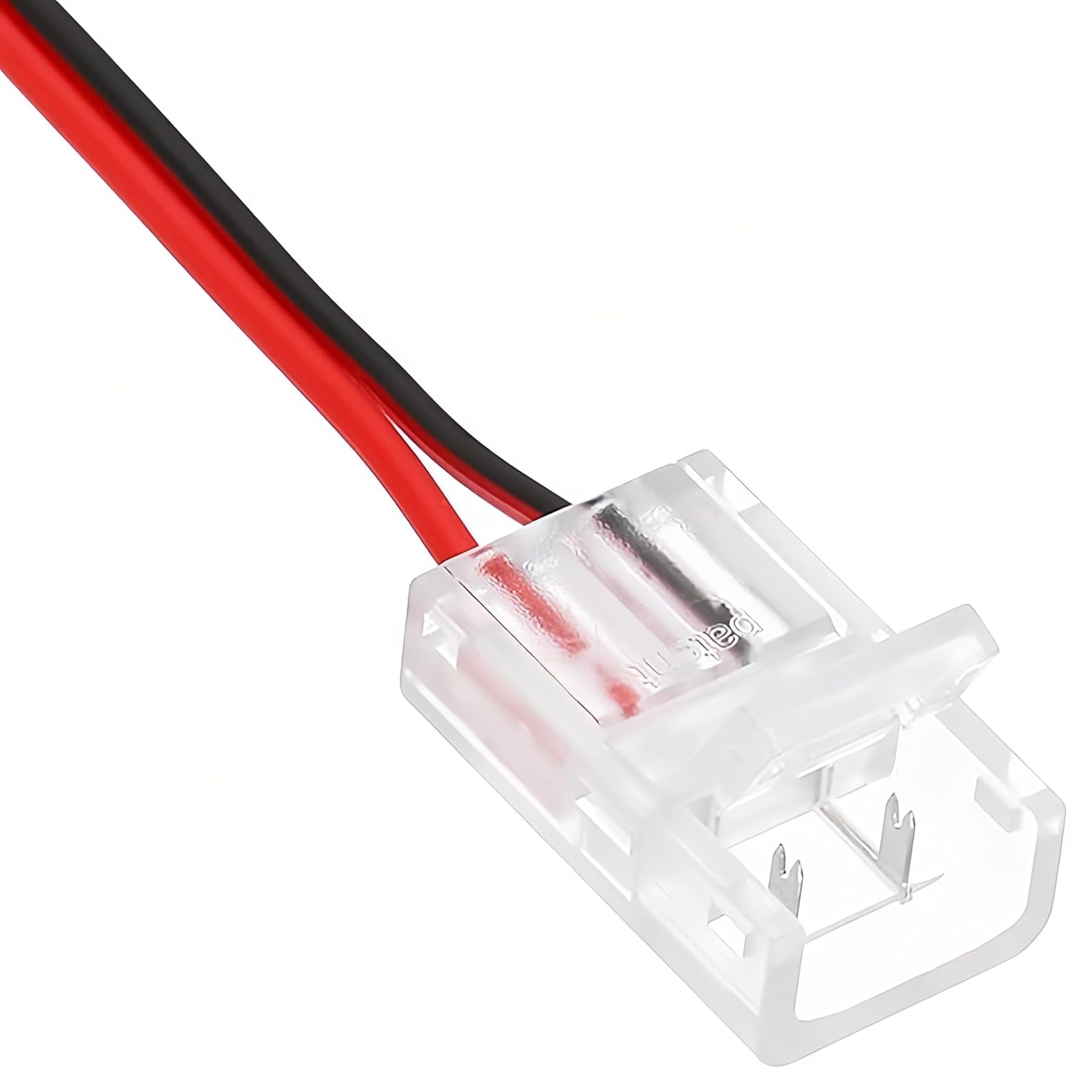 Clearhill 10Mm 2Pin 20Packs COB LED Strip Connectors,Solderless Strip to Wire Connectors + 10Cm Cable-Gapless Connection for 10Mm Single Color COB LED Strips image number 2