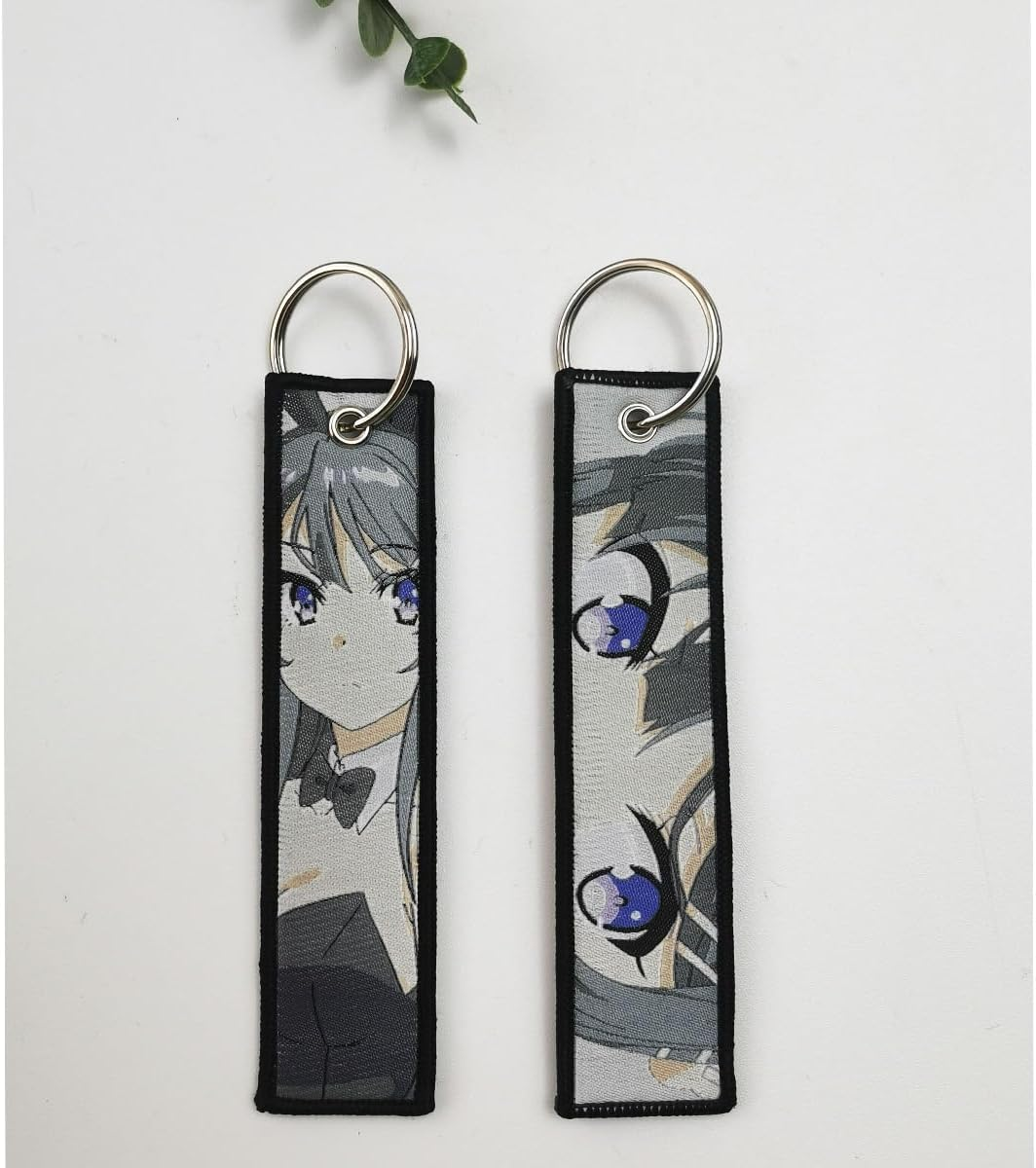 1 Pack Anime Jet Tag Keychain Tag Key Chain Embroidered - EDC for Motorcycles, Scooters,Atv,Car and Anime Gifts image number 2